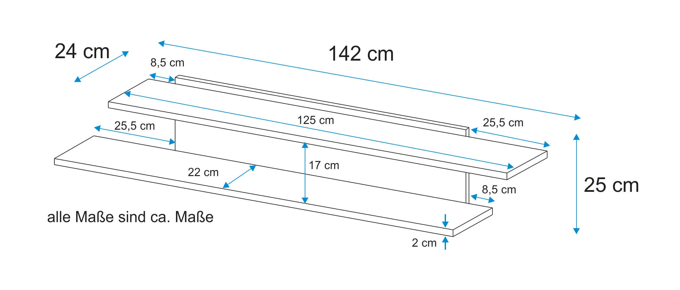 VOGL Möbelfabrik Wandboard, Breite 142 cm