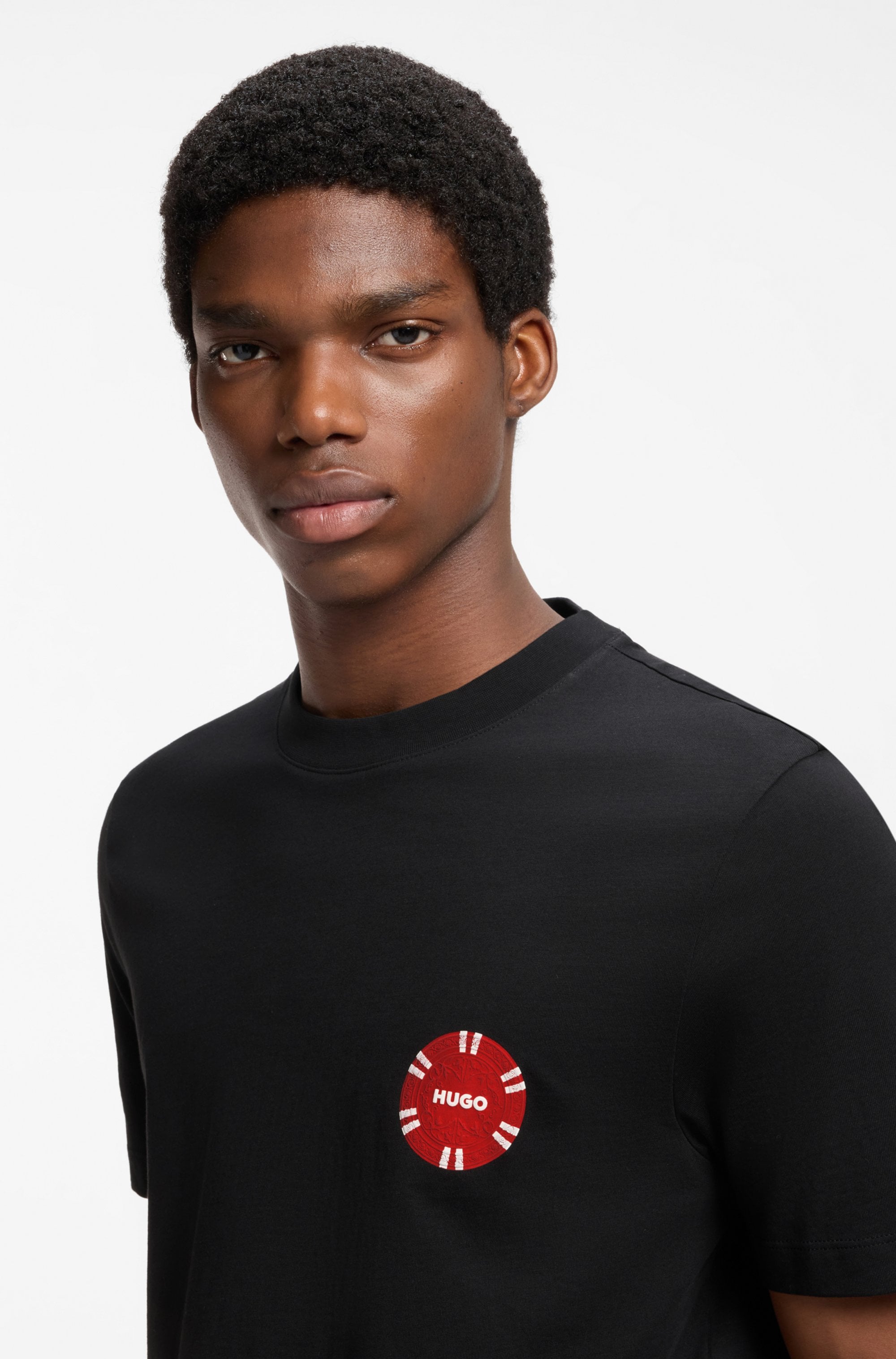 HUGO T-Shirt »Datril« Rundhalsausschnitt, Regular Fit, Baumwoll-Jersey