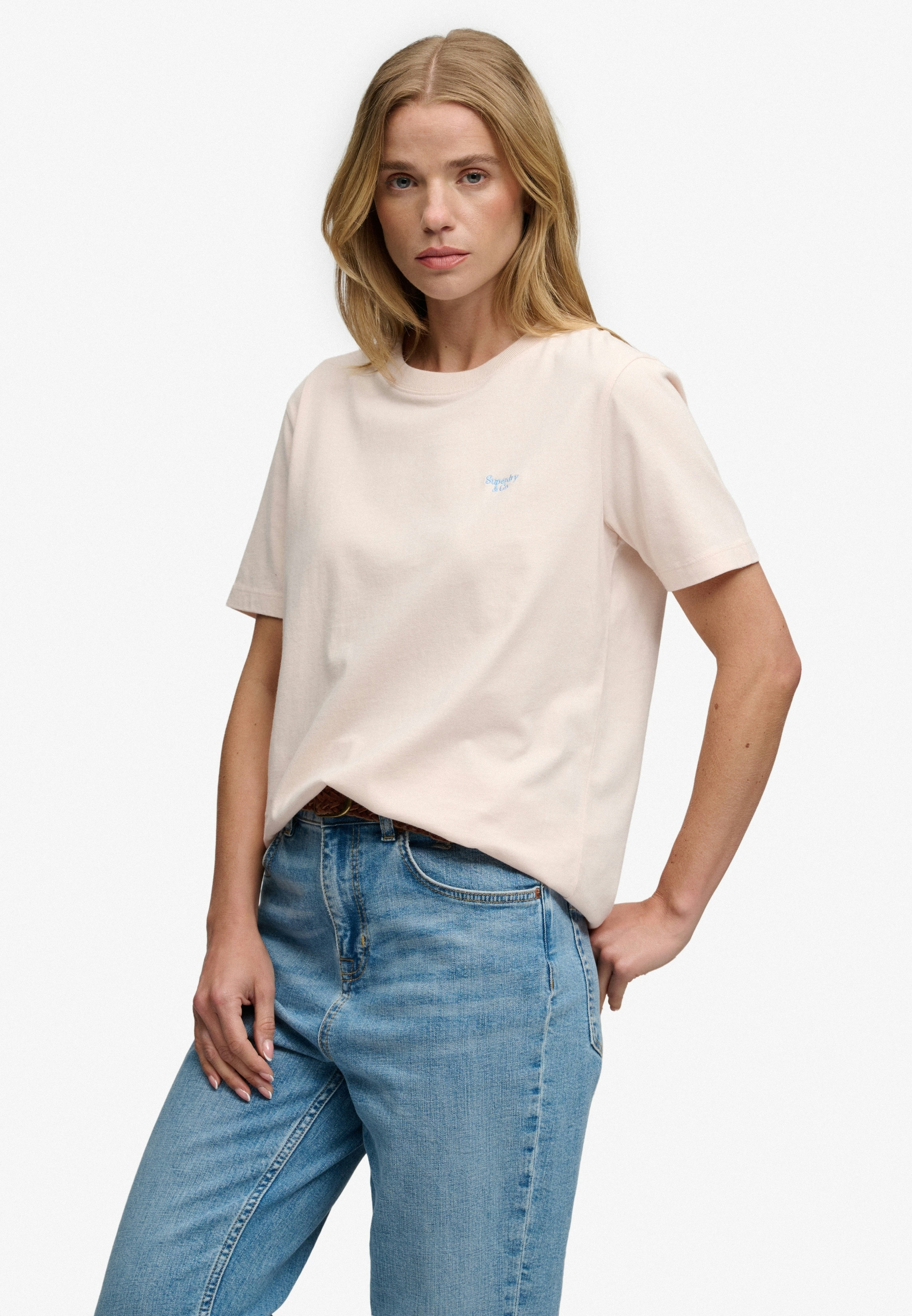 Superdry T-Shirt "SIGNATURE EMB TEE" Baumwolle, relaxed fit