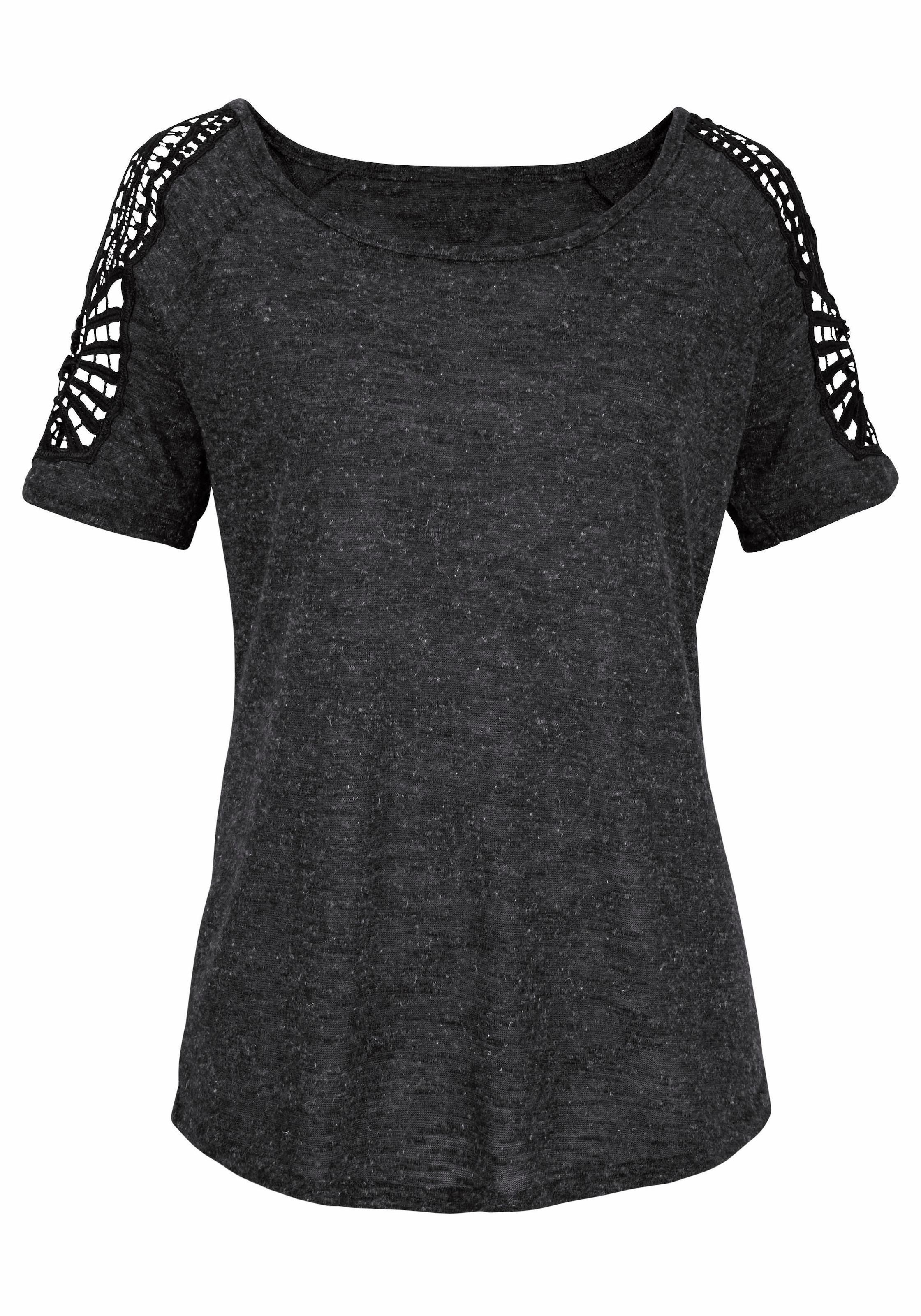 Vivance T-Shirt mit online BAUR | Leinenanteil kaufen