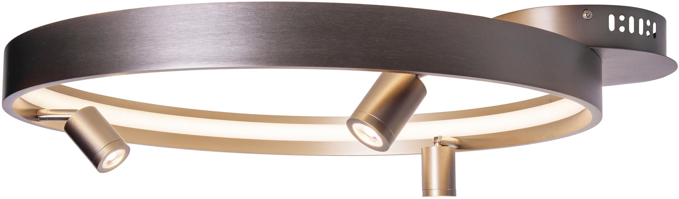 näve LED Deckenleuchte »Tristan«, 4 flammig, Leuchtmittel LED-Modul | LED fest integriert, Deckenlampe warmweiß, L: 65cm, 37W, stahl-blank, inkl. Trafo, IP20