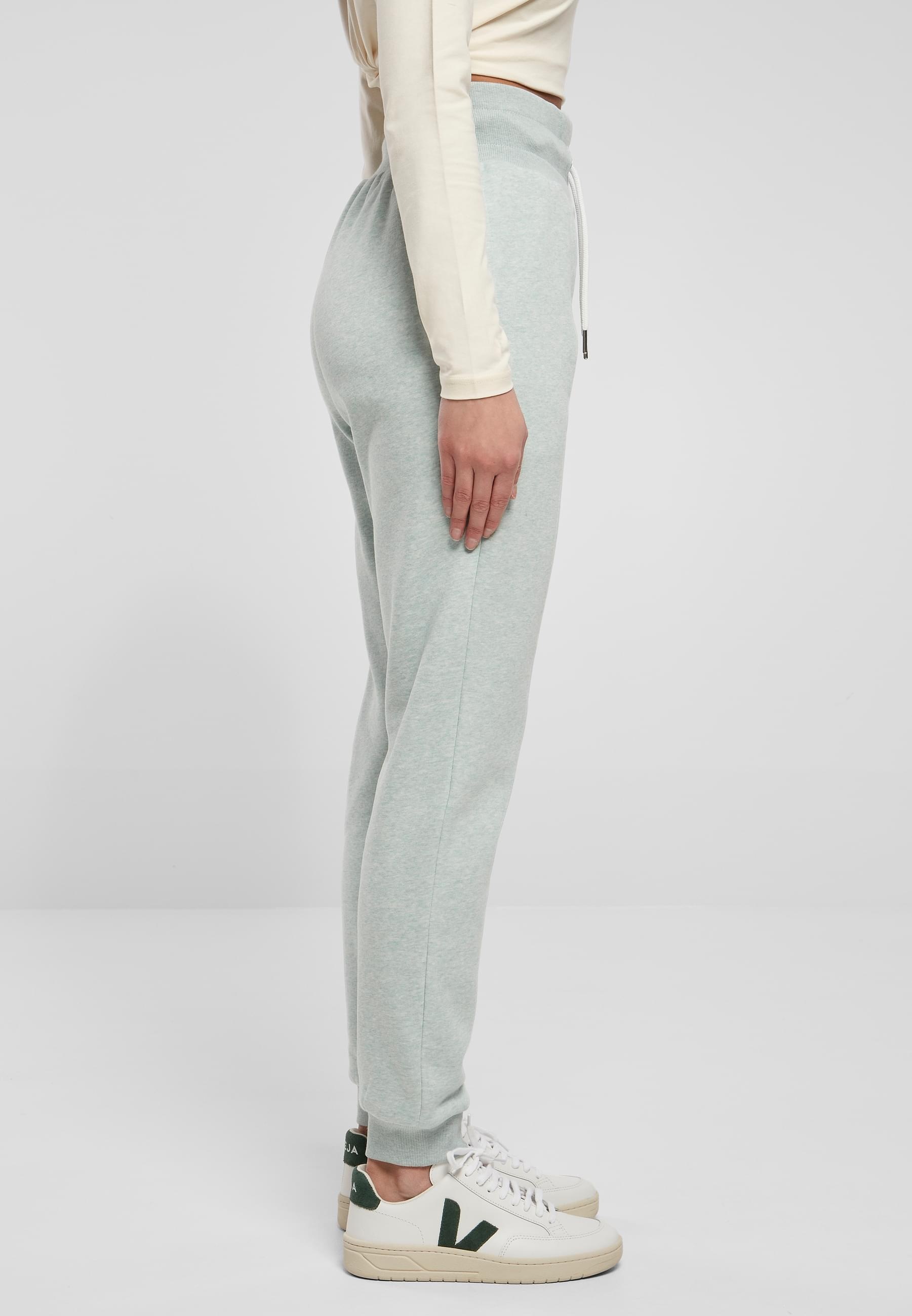 URBAN CLASSICS Stoffhose »Urban Classics Damen Ladies High Waist Color Melange Sweat Pants«, (1 tlg.)