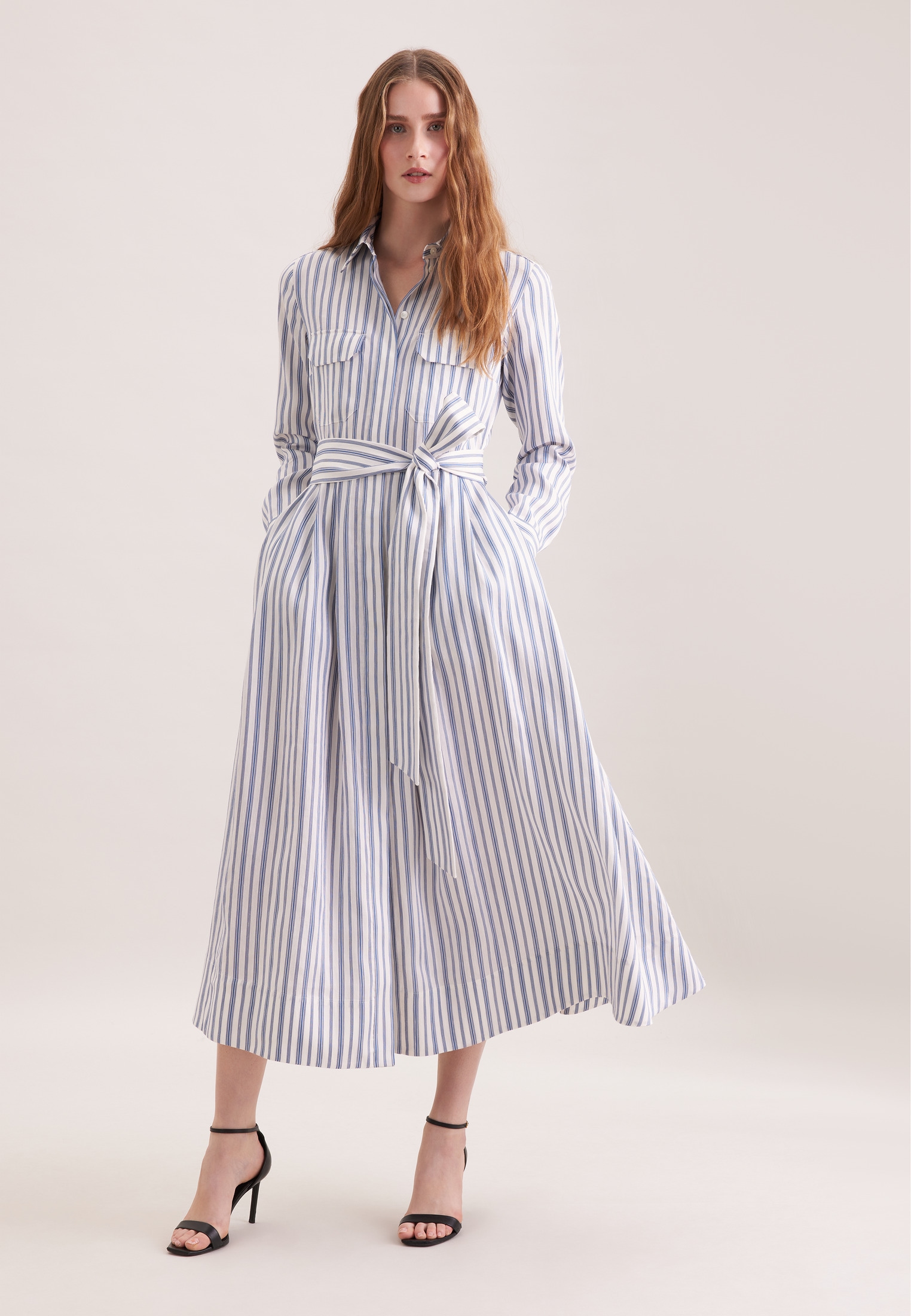 seidensticker Sommerkleid 1/1 Kragen Gestreift