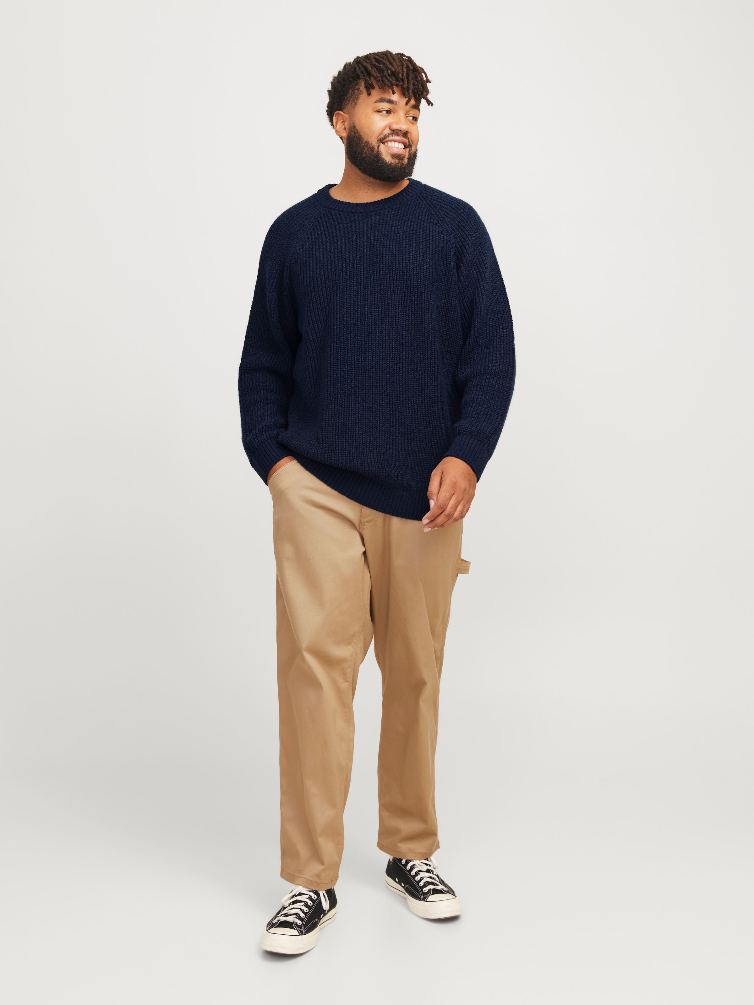 Jack & Jones PlusSize Rundhalspullover »JJJONES KNIT CREW NECK PLS«