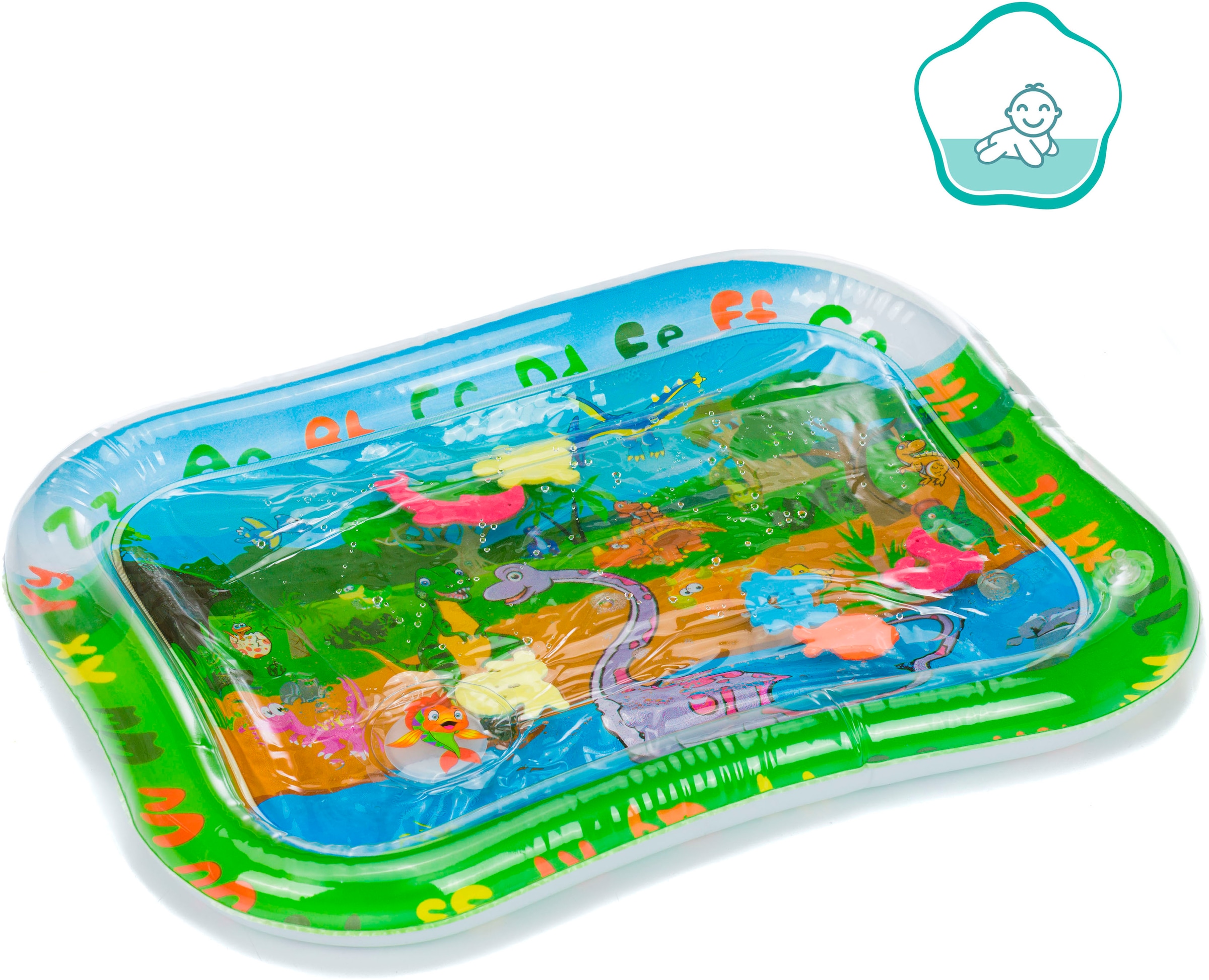 Fillikid Spielmatte »Wasserspielmatte Dino mit Quietsch Knopf«, mit Wasser befüllbare Liegefläche
