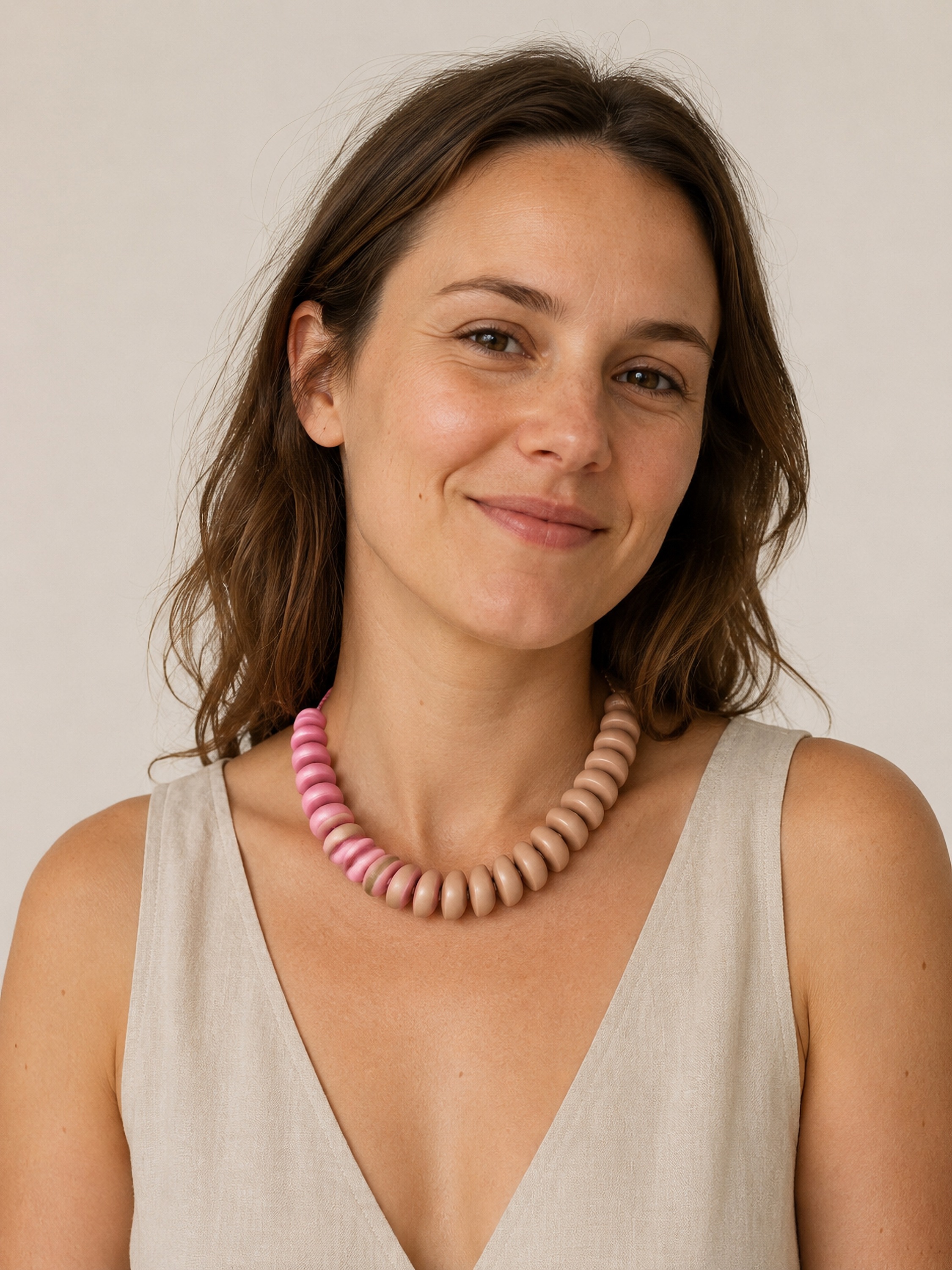 COLLEZIONE ALESSANDRO Kette mit Anhänger »Duo« natürliche Holzkette in Two-Tone