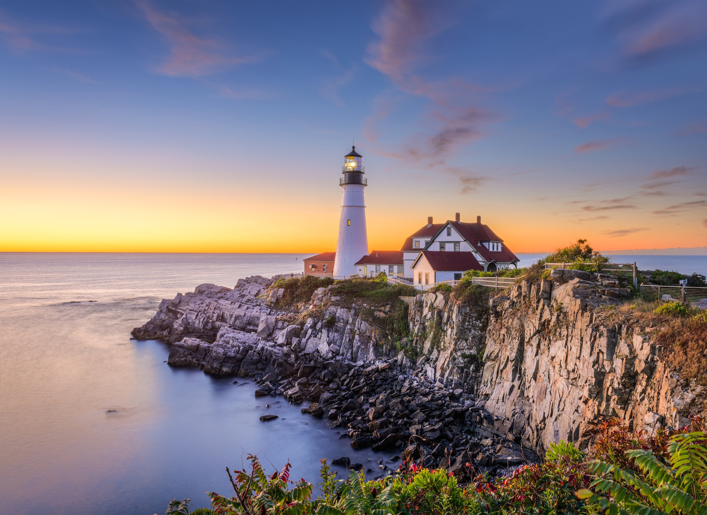Papermoon Fototapete "Lighthouse Portland Main" glatt