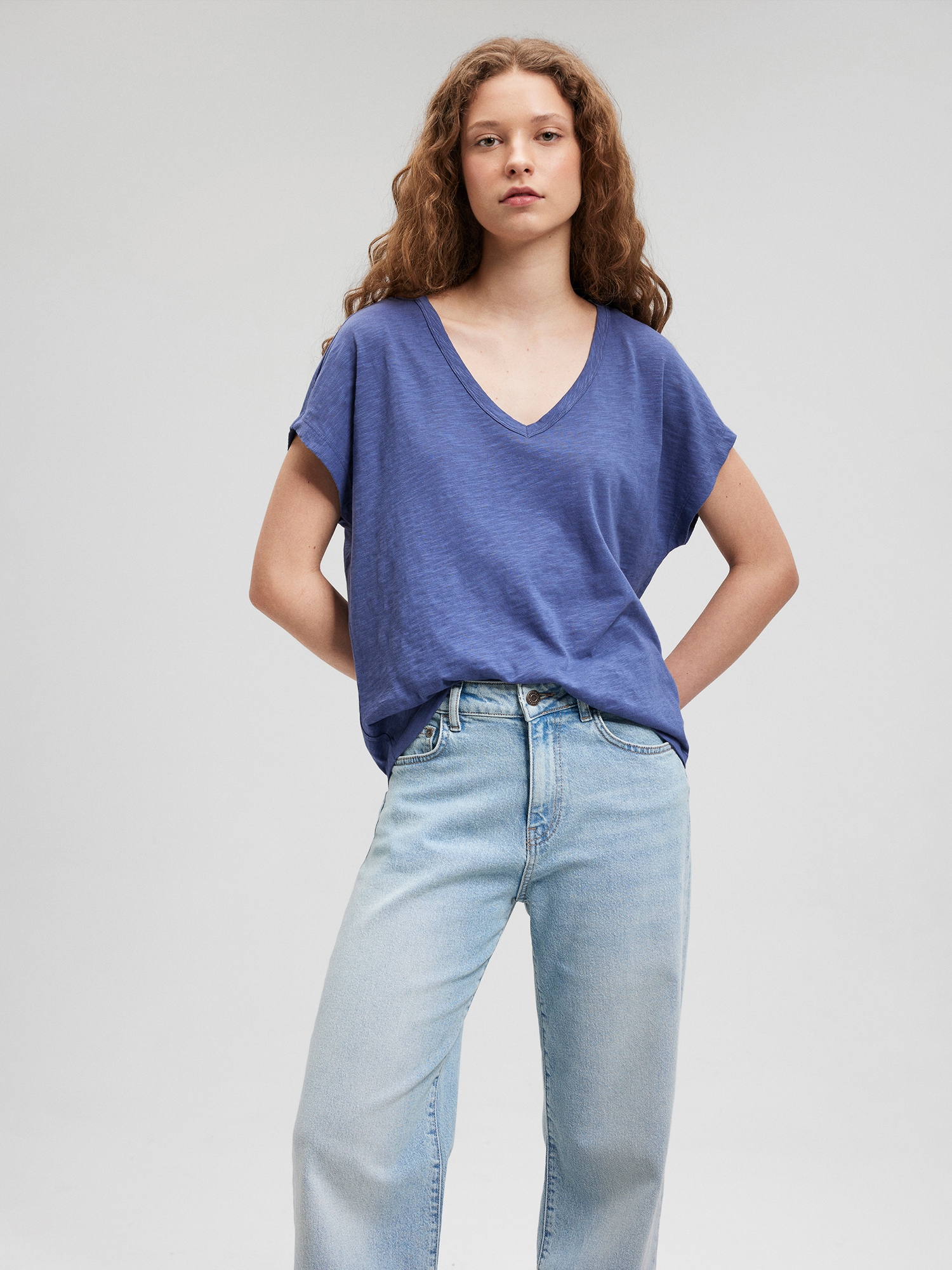 Mavi Kurzarmshirt »SHORT SLEEVE BASIC«, T-Shirt V-Neck