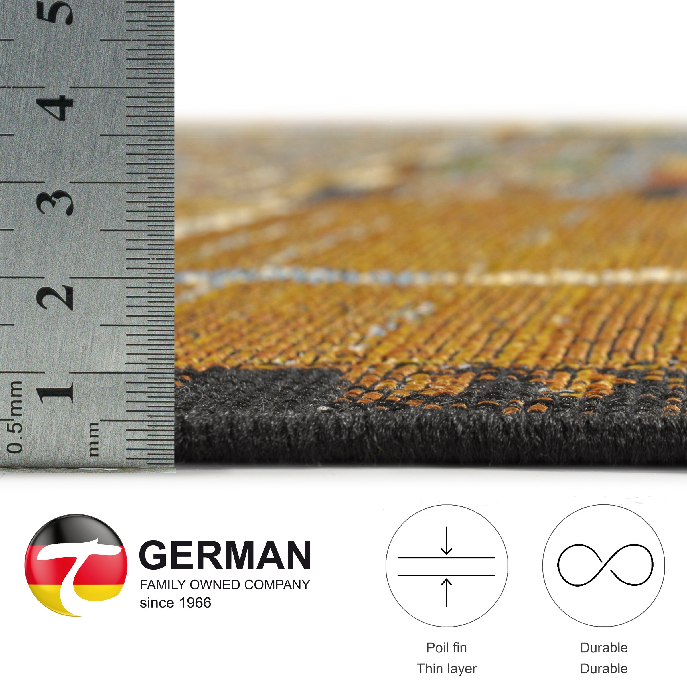 Teppich GINO FALCONE "Outdoor-Africa 38" Gr. 2, gold (goldfarben), B:80cm H:5mm L:165cm, Kunstfaser, Teppiche, Teppich, Flachgewebe, Ethno Style, In- und Outdoor geeignet 3