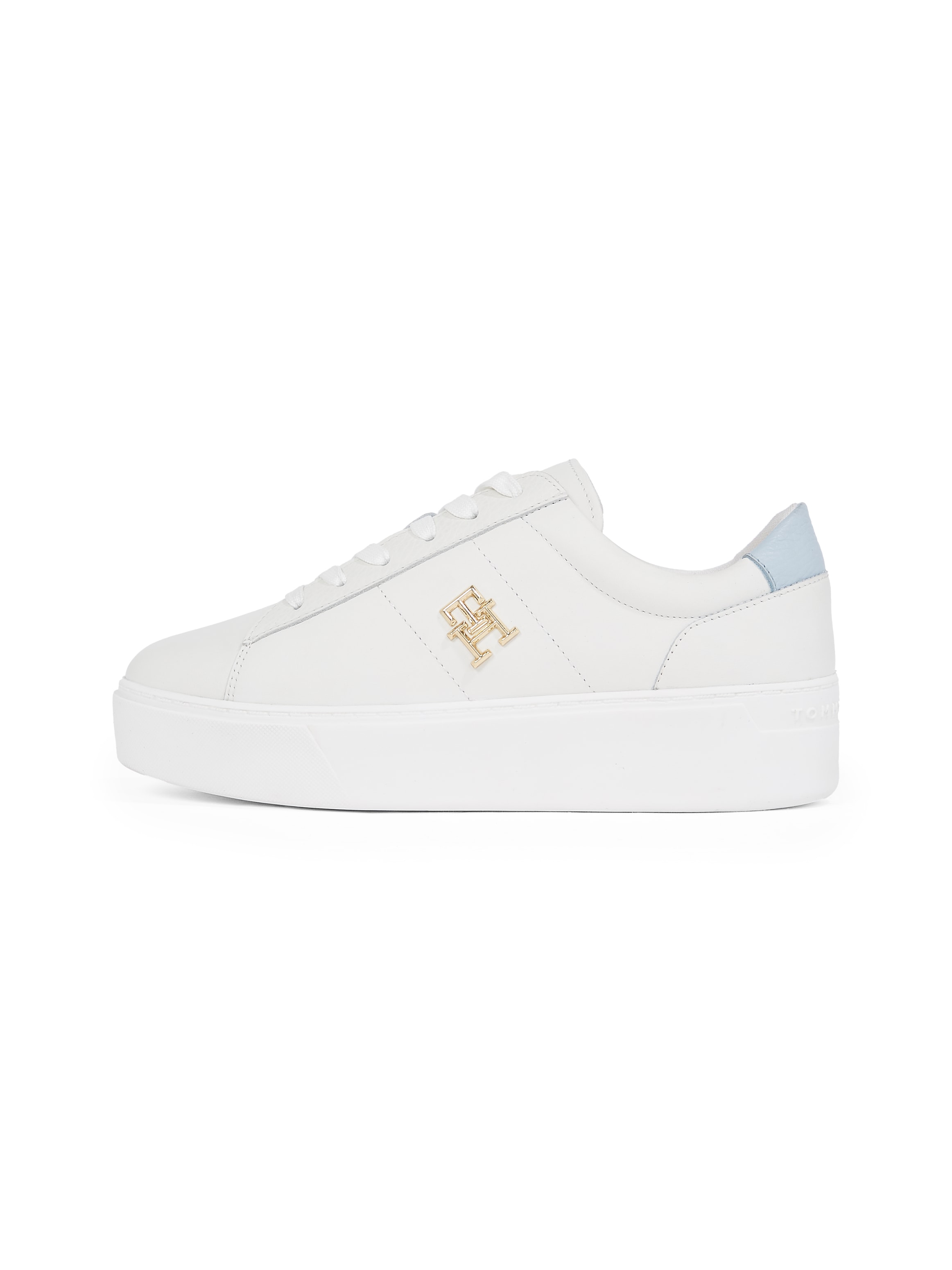 Tommy Hilfiger Plateausneaker »PLATFORM COURT SNEAKER«, Freizeitschuh, Halbschuh, Schnürschuh mit TH-Schmuckelement