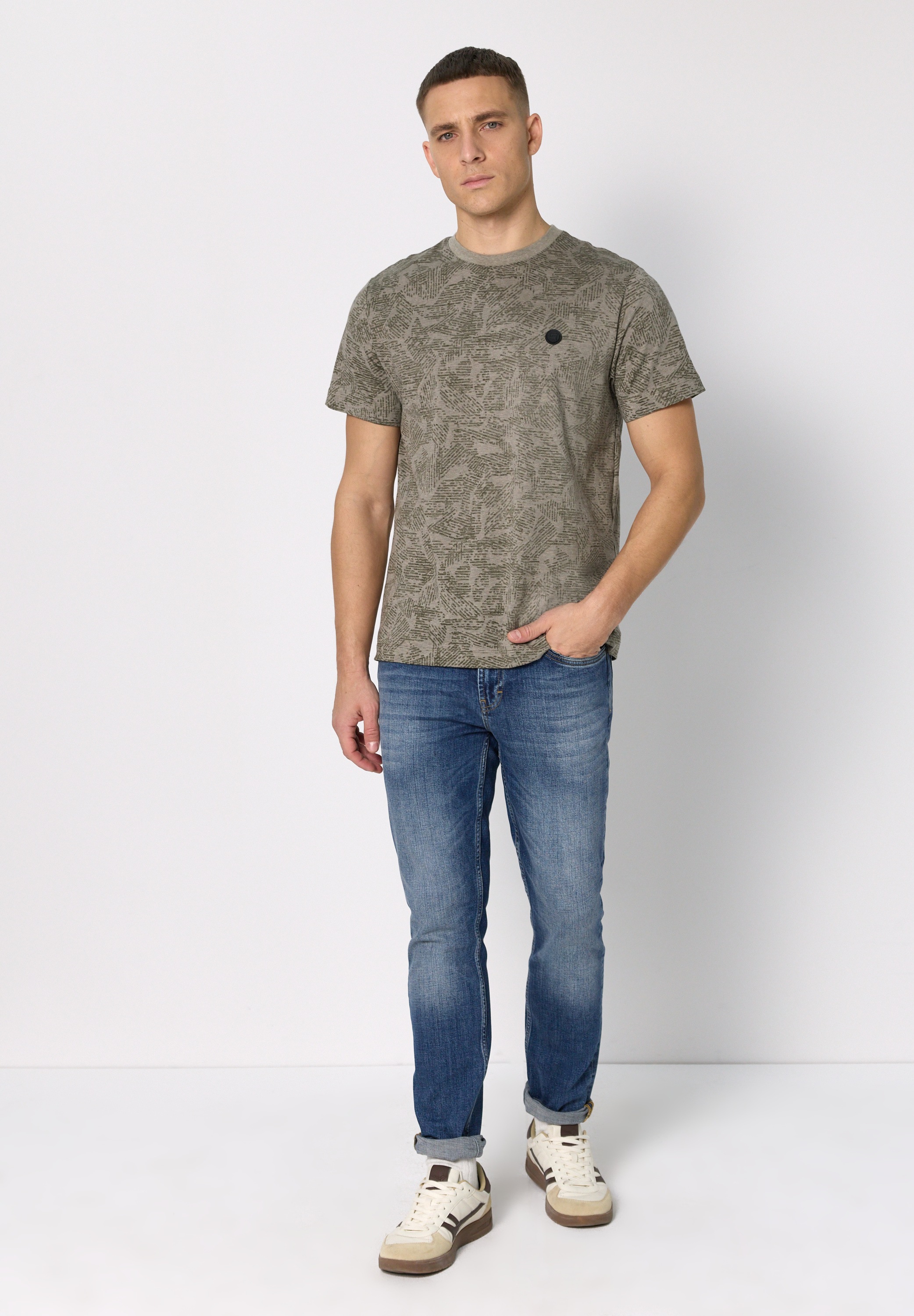 Thumbnail - STREET ONE MEN T-Shirt mit grafischem Muster