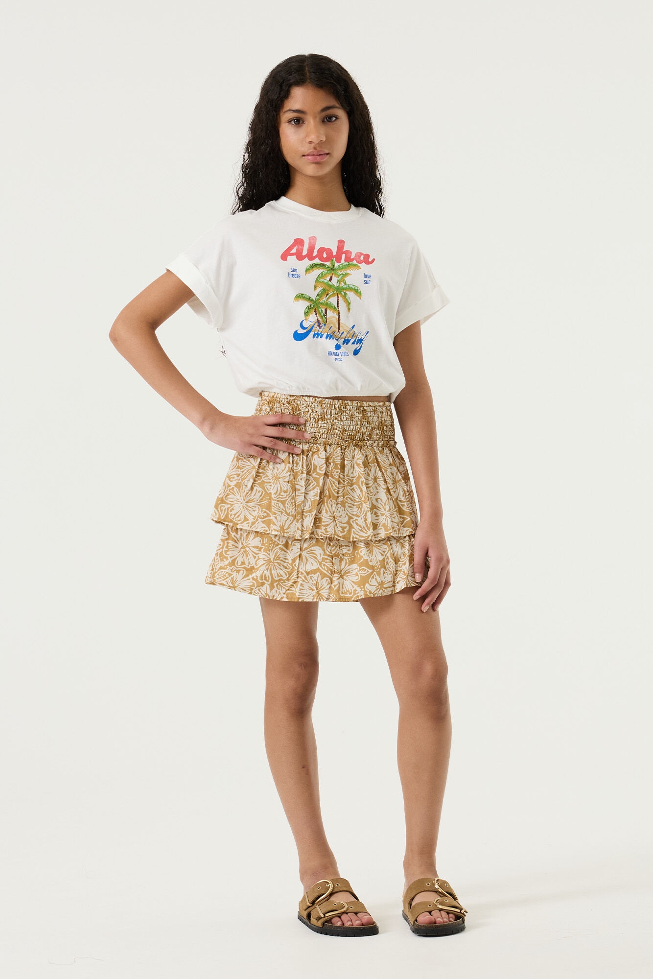 Garcia Sommerrock im Lagen-Look und mit Allover-Druck, for Girls