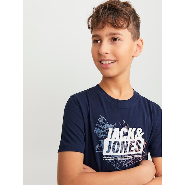 Jack & Jones Junior Kurzarmshirt »JCOMAP LOGO TEE SS CREW NECK JNR« kaufen  | BAUR