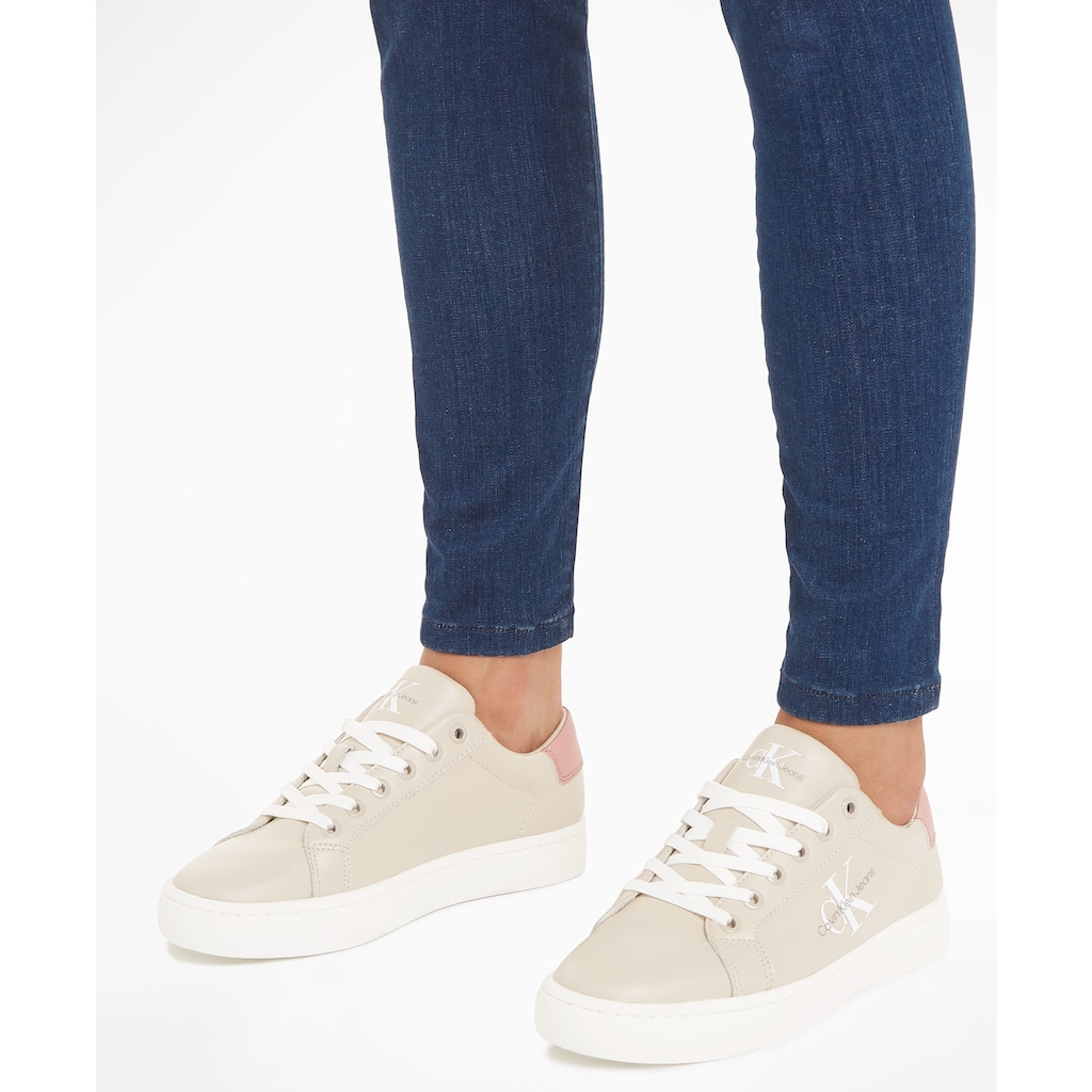 Calvin Klein Jeans Sneaker »CLASSIC CUPSOLE LACEUP LTH WN«, mit seitlichem Logoschriftzug, Freizeitschuh, Halbschuh, Schnürschuh