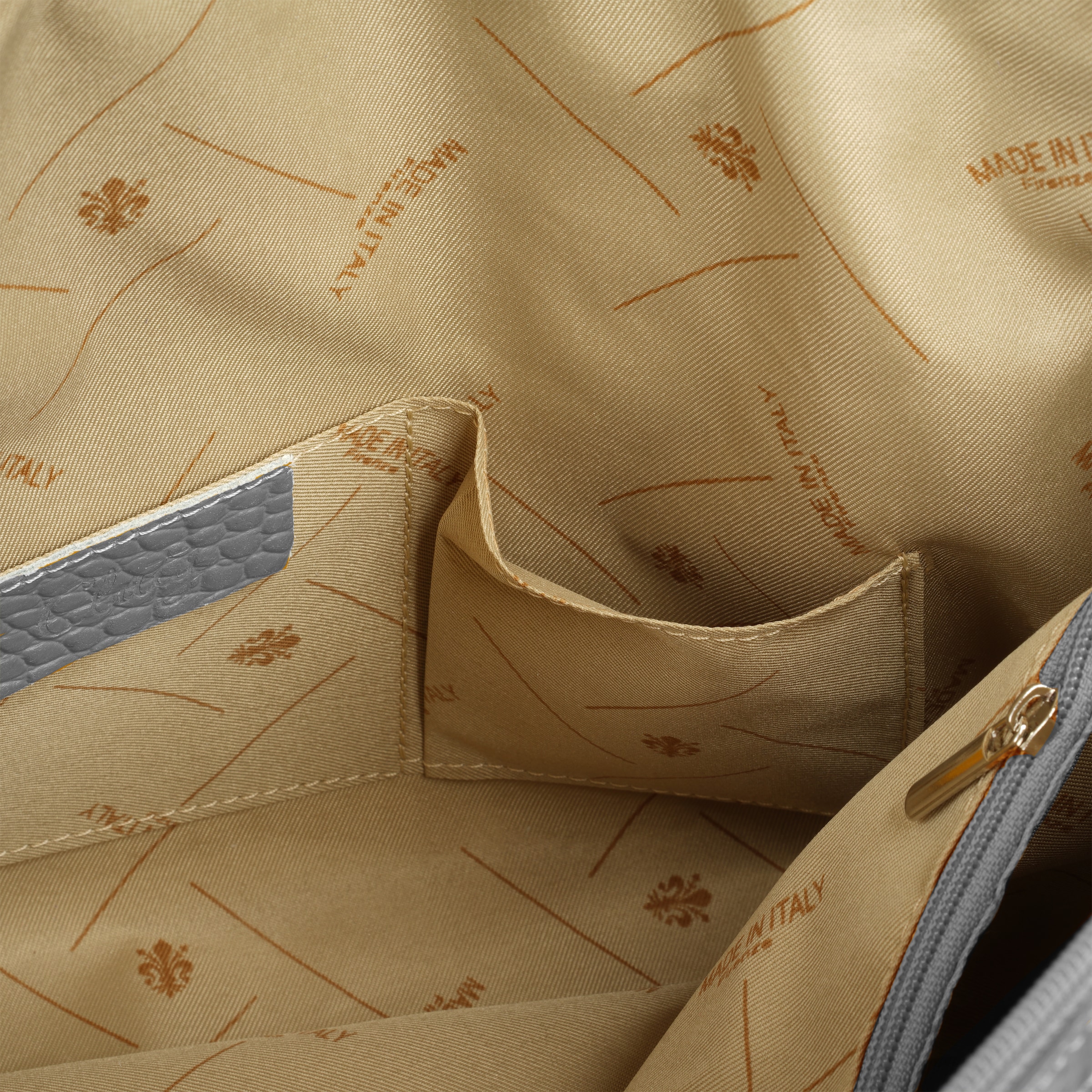 Cluty Henkeltasche, echt Leder, Made in Italy