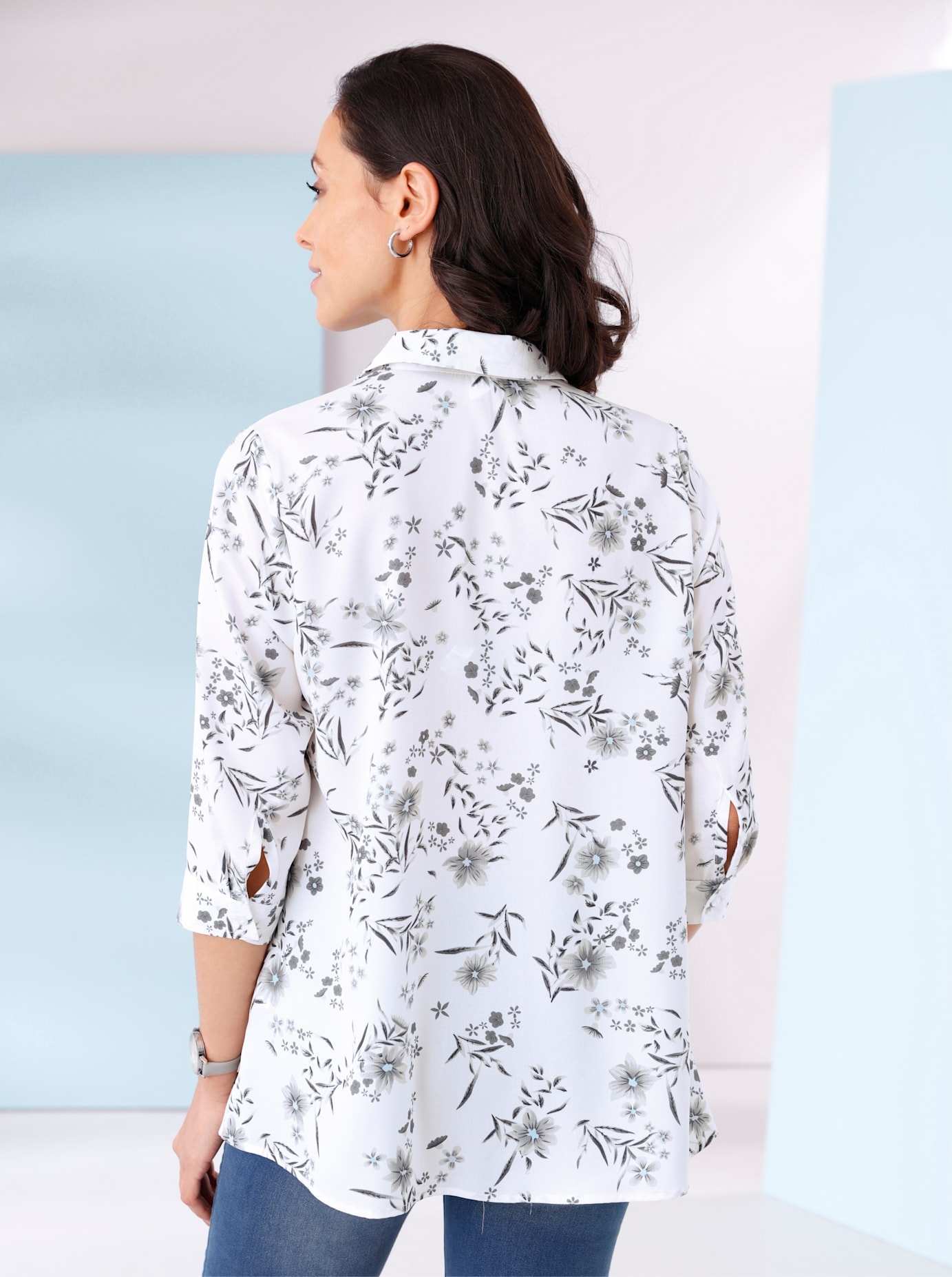 Sheego Druckbluse "Große Größen", in leichter A-Linie, mit floralem Print günstig online kaufen