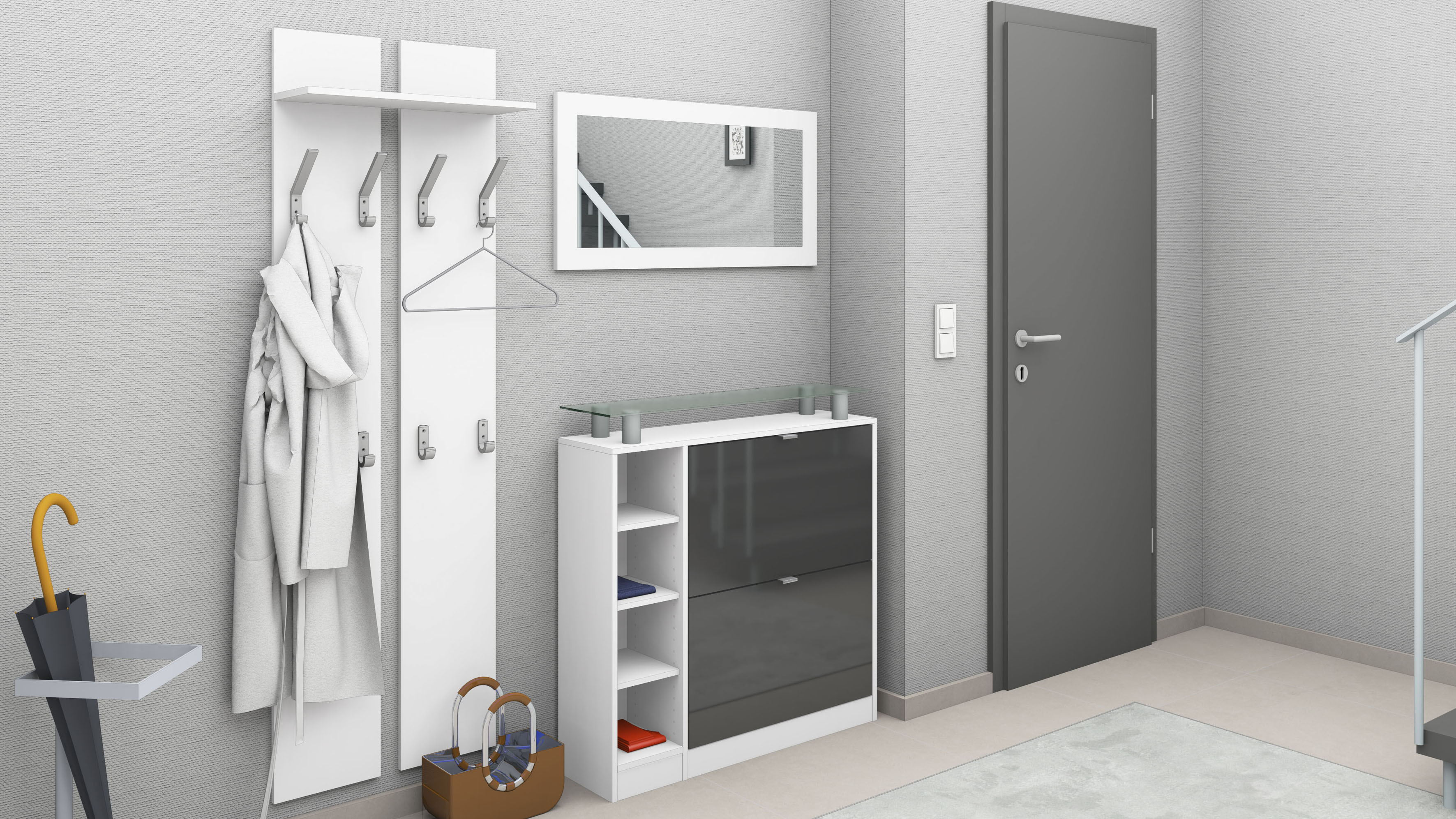 Thumbnail - borchardt Möbel Garderoben-Set "Dolly" Set, 3 Stk. tlg.