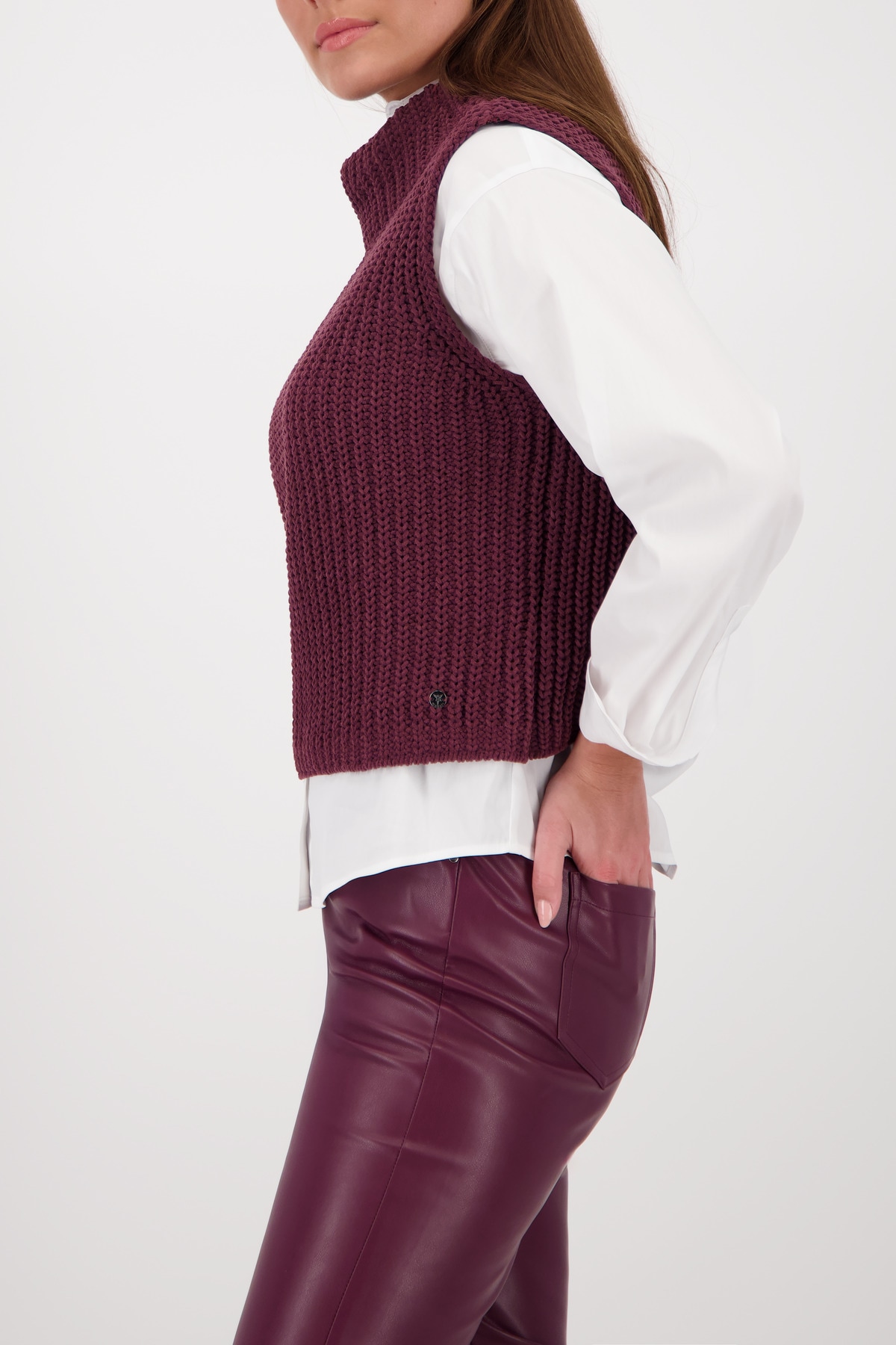 Monari Pullunder »Pullunder Basic Chenille«, Mit Rundhalsausschnitt