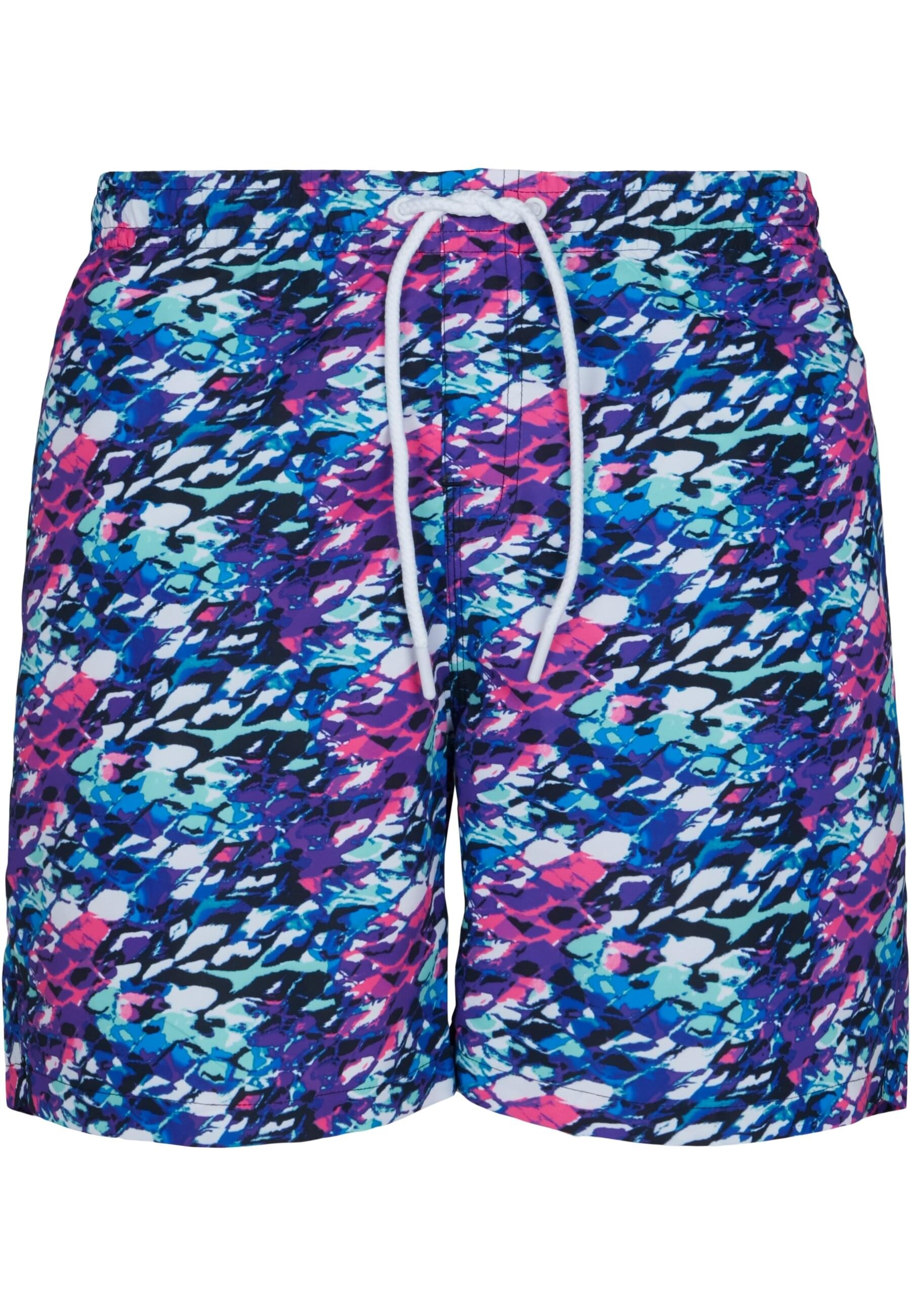 URBAN CLASSICS Badeshorts "Urban Classics Herren Multicolor Swim Shorts" günstig online kaufen