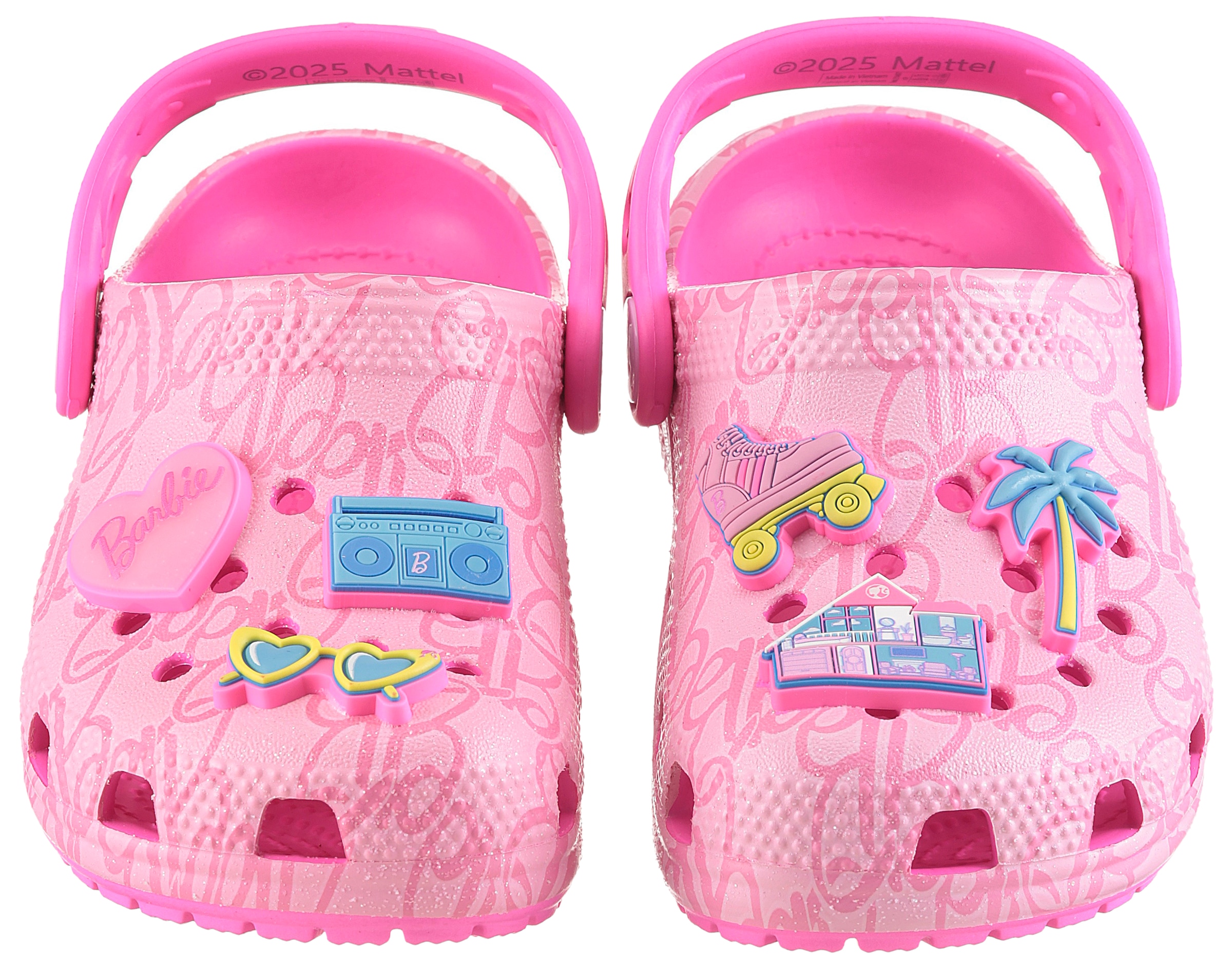 Crocs Clog »Mattel Pink Barbie Cls Clog K«, Barbie Clog, Hausschuh mit Herzchen