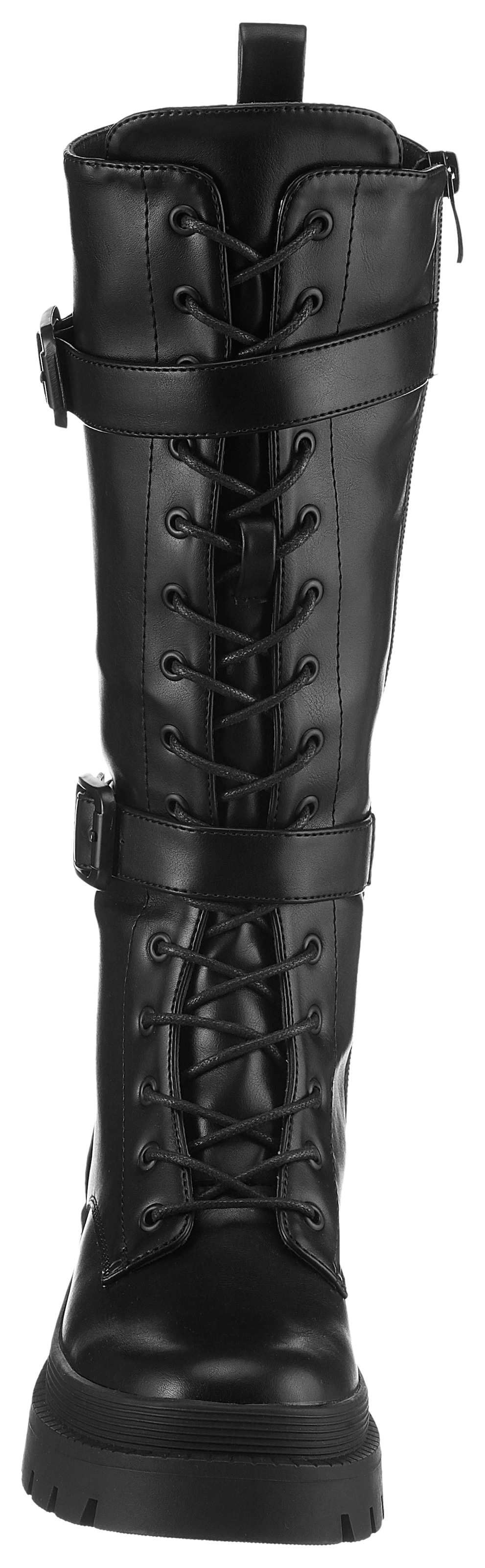 Aniston SHOES Schnürstiefel, Langschaftstiefel, Profilsohle, Festival - NEUE KOLLEKTION
