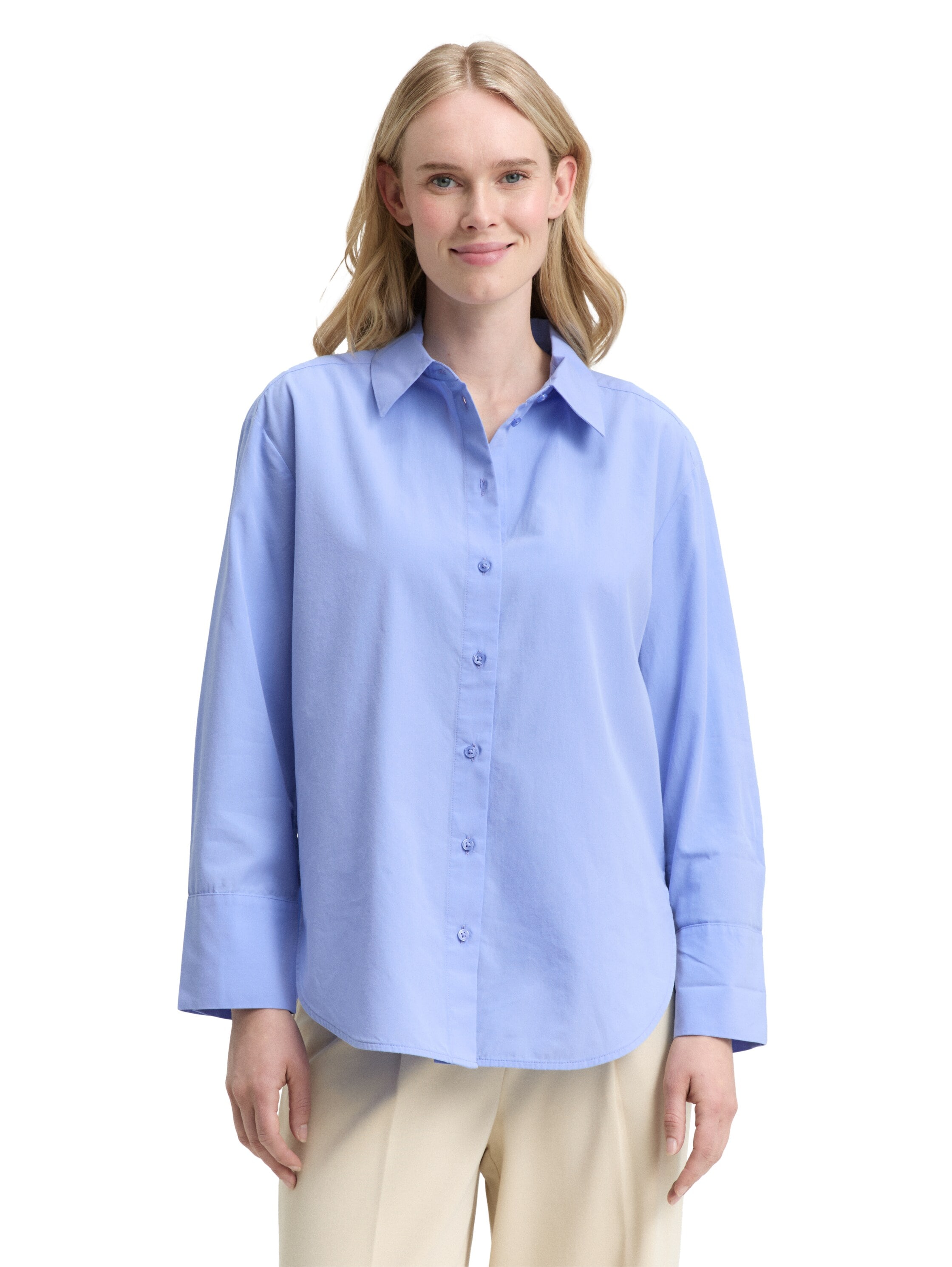 TOM TAILOR Hemdbluse "Loose" mit Manschetten günstig online kaufen