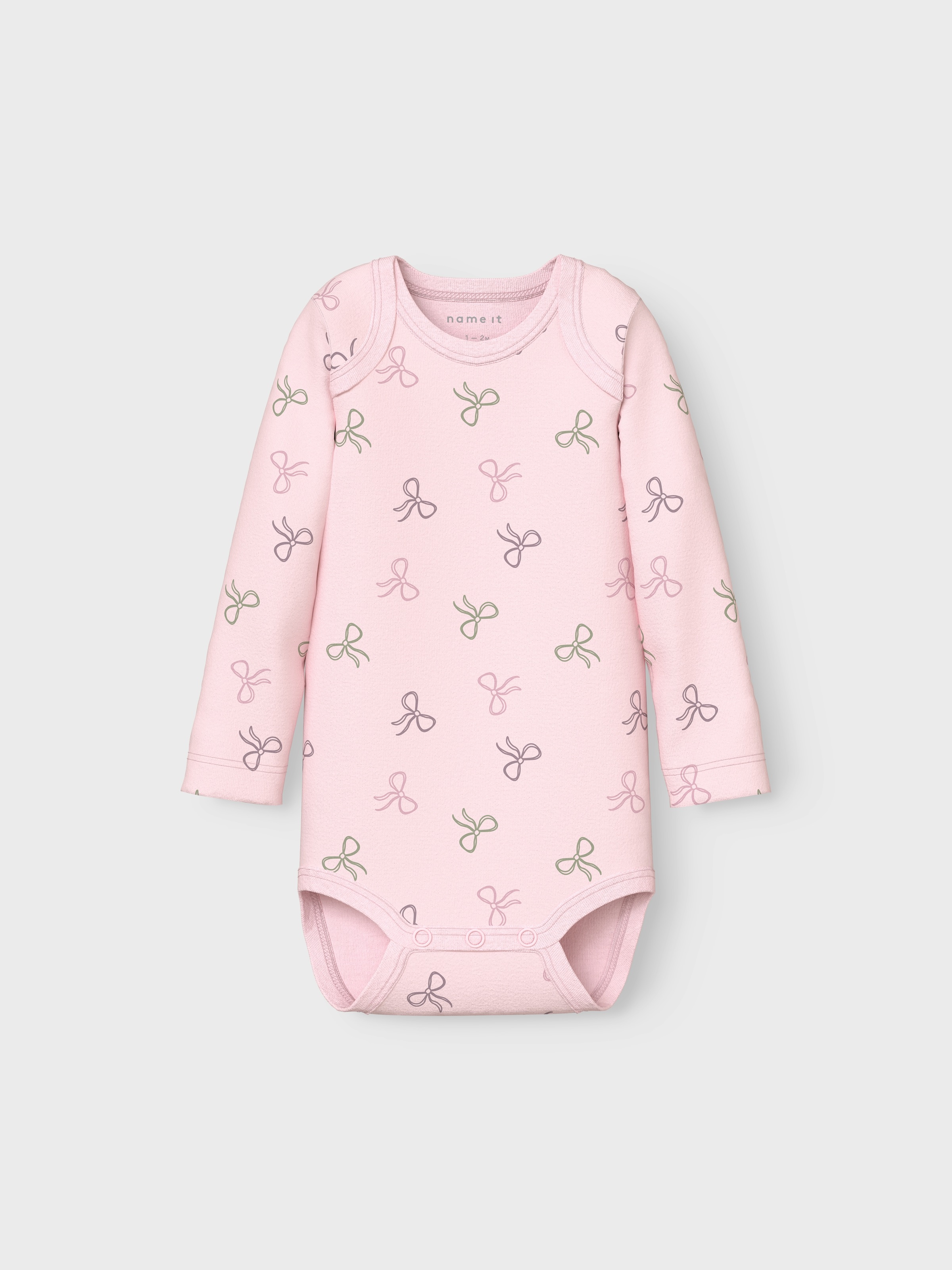 Name It Langarmbody »NBFBODY 3P LS BARELY PINK BOW NOOS«