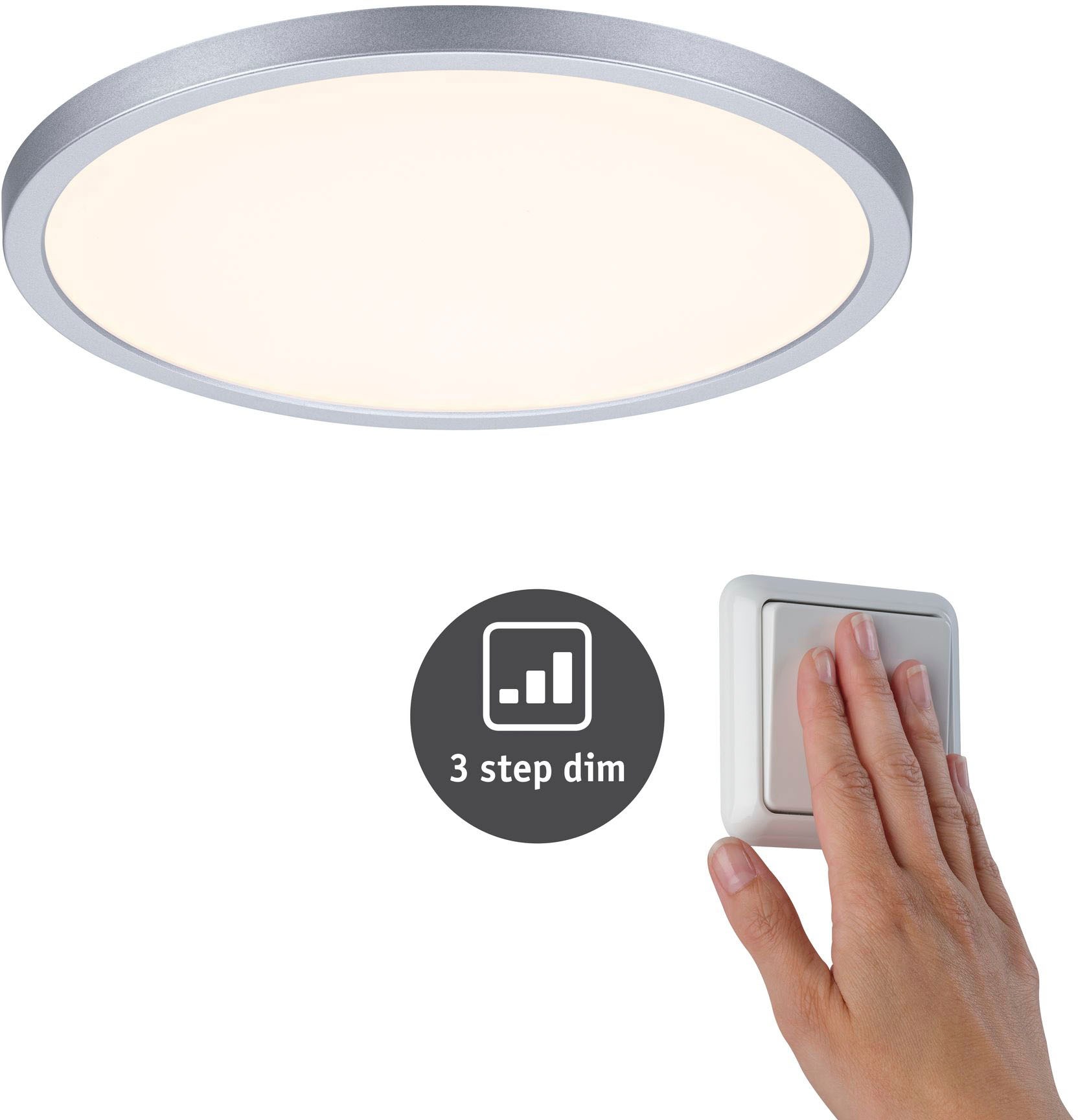 Paulmann LED Bad-Einbauleuchte »Areo«, Schutzart IP44, 3-Stufen-dimmbar, Ø 23 cm, inkl. LED Leuchtmittel