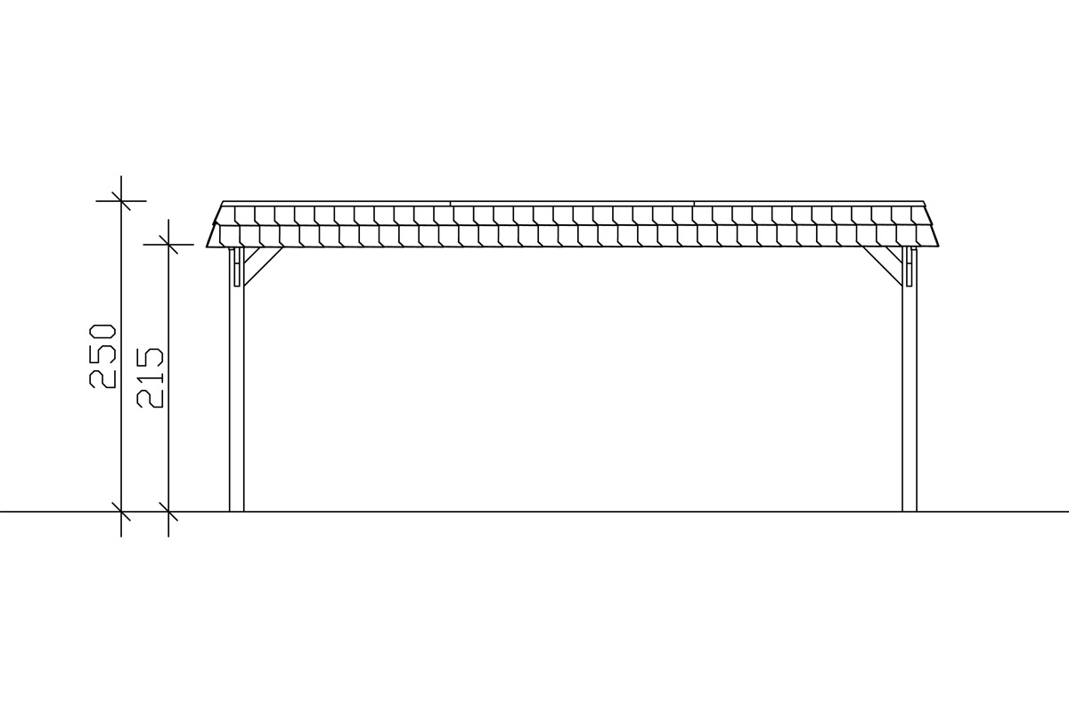 Skanholz Doppelcarport »Spreewald«, Fichtenholz, 530 cm, grün