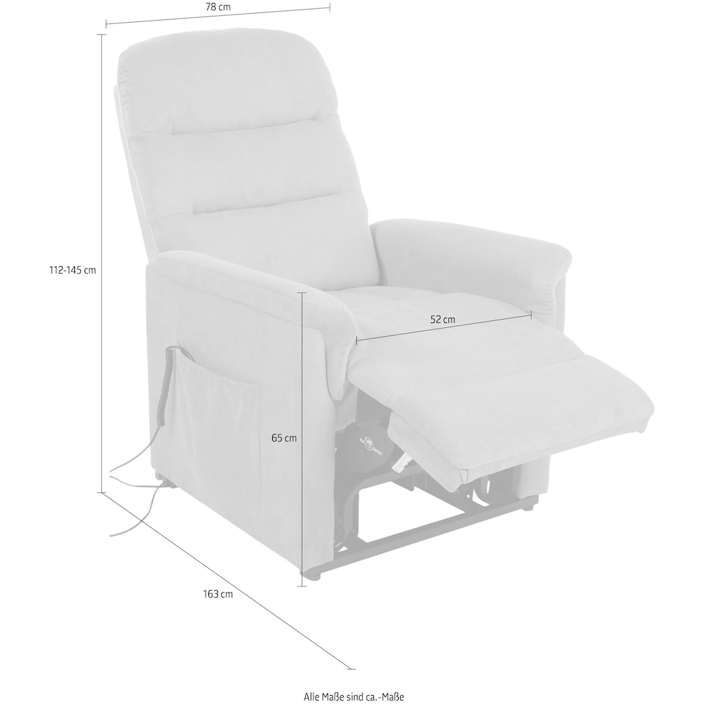 Duo Collection TV-Sessel »Whitehorse XXL bis 150 kg belastbar, mit elektrischer Aufstehhilfe«