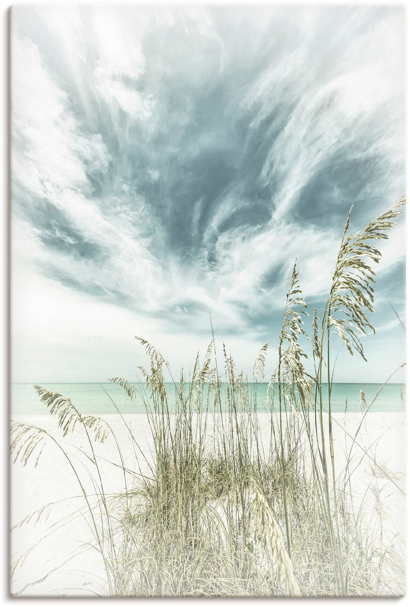 Artland Wandbild "Himmlische Stille am Strand Vintage" Strandbilder 1 Stk. günstig online kaufen