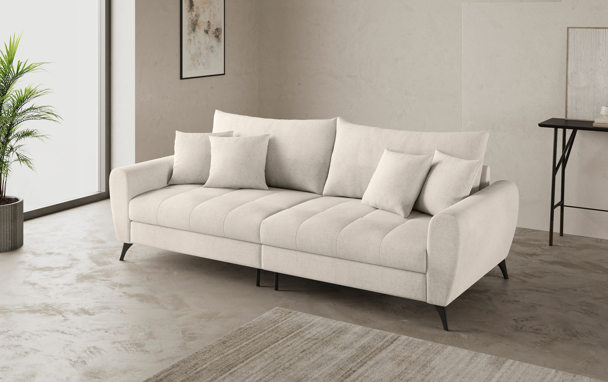 Home affaire Big-Sofa "Blackburn II", Mit Kaltschaumpolsterung bis 140 kg b günstig online kaufen