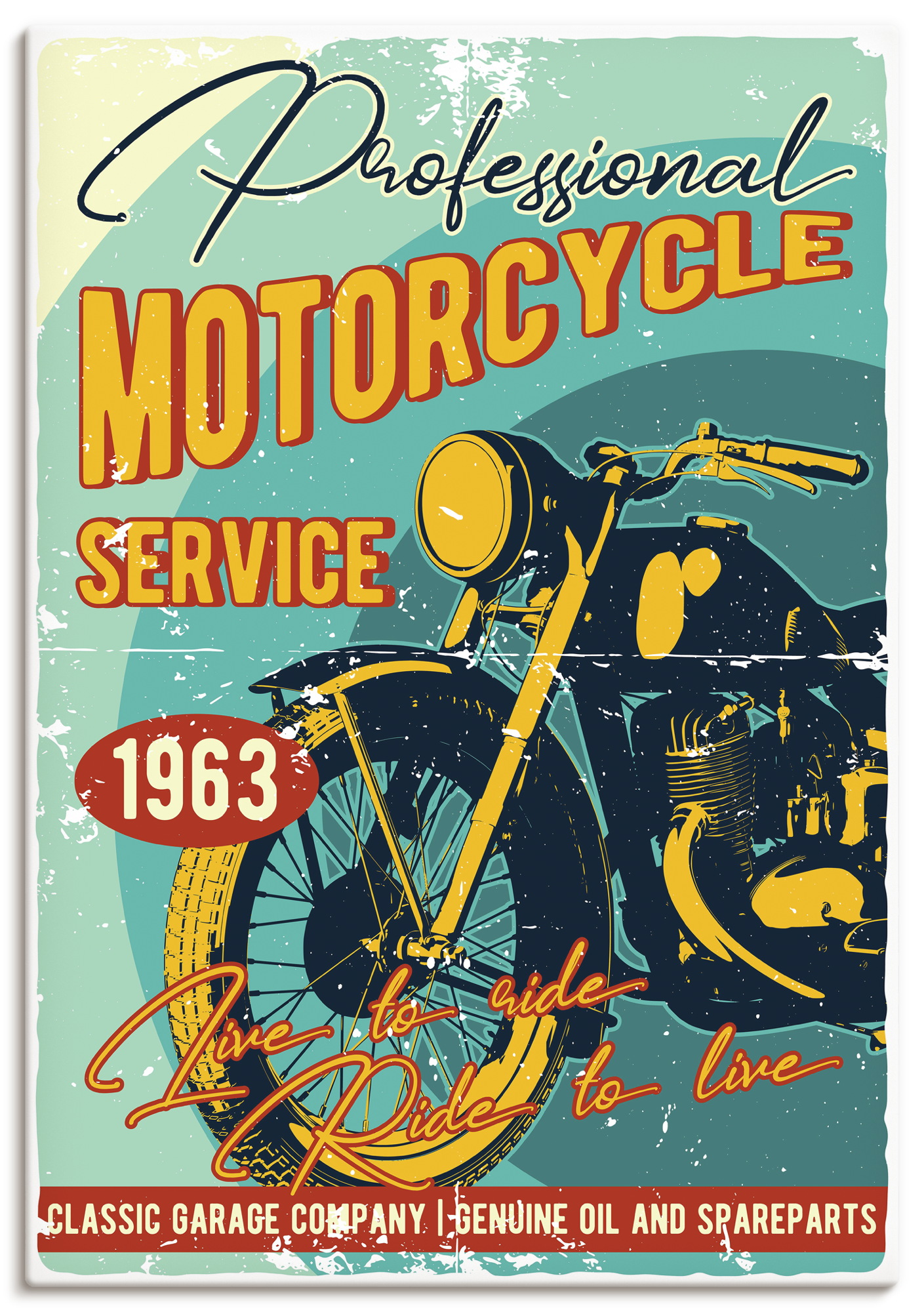 Artland Wandbild "Classic Motorcycles 2" 1 Stk. tlg. als Alubild, Leinwandbild, Poster, Wandaufkleber in verschied. Größen