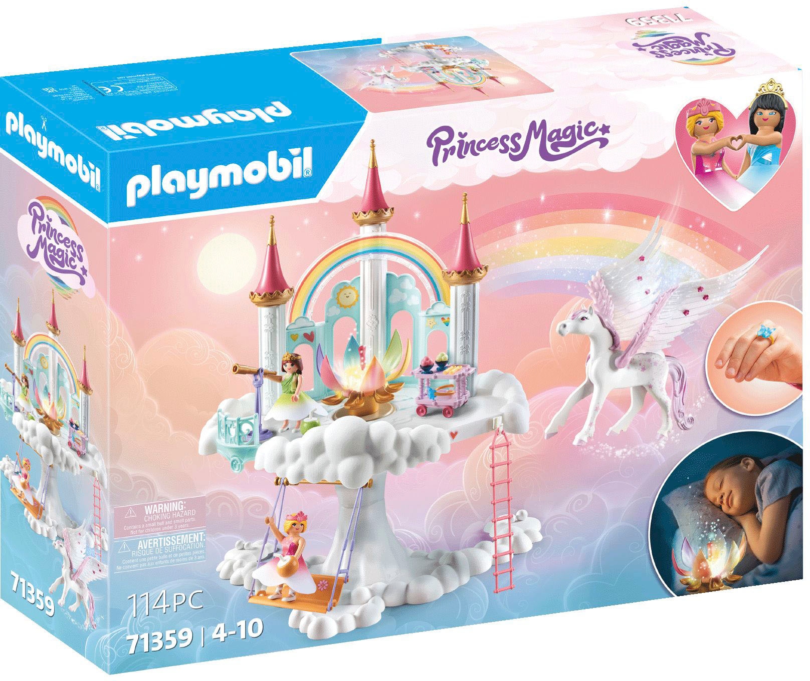 Konstruktions-Spielset »Himmlisches Regenbogenschloss (71359), Princess Magic«, (114 St.)