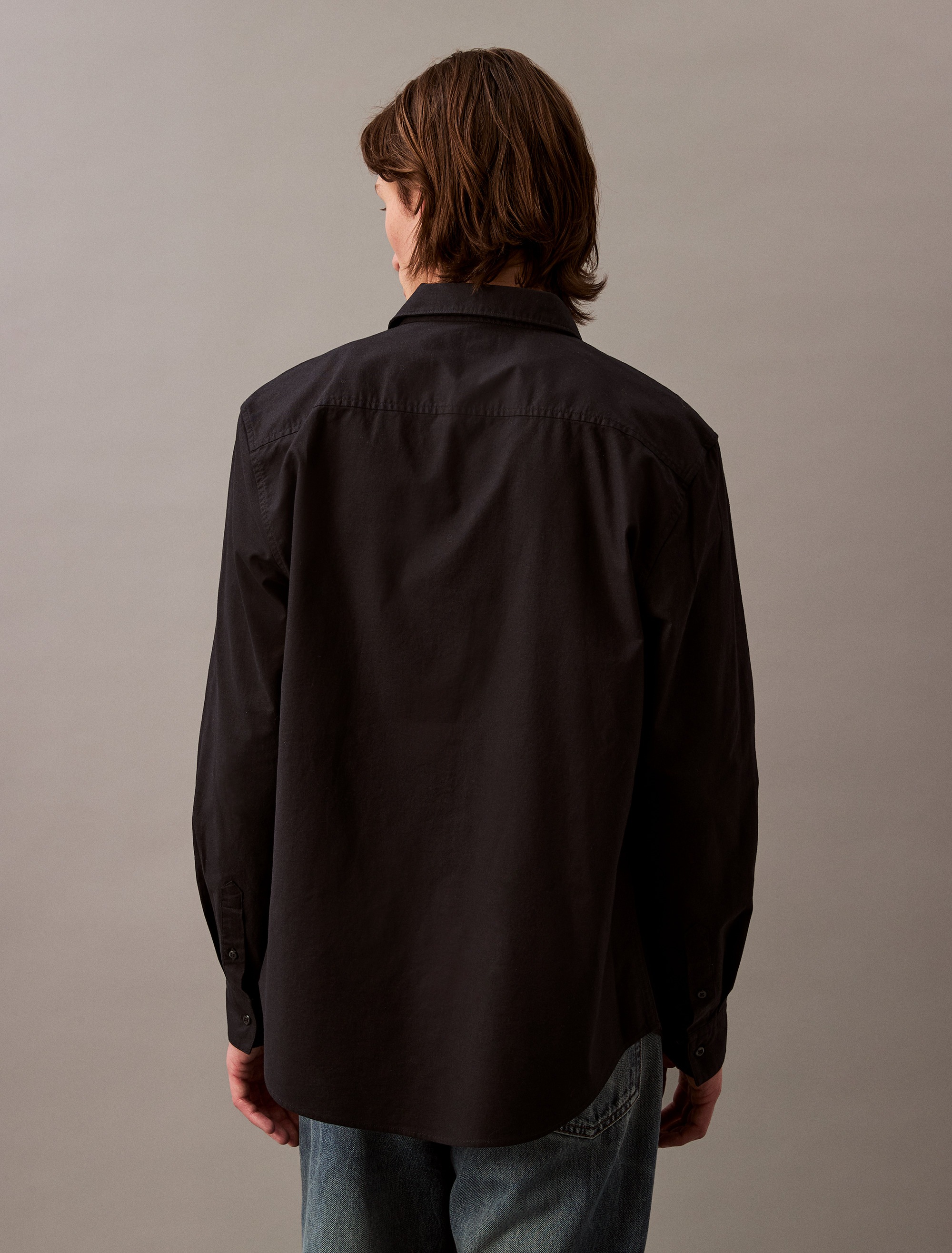 Calvin Klein Jeans Langarmhemd "LS SOLID OXFORD CLASSIC SHIRT" Mit Rundhals günstig online kaufen