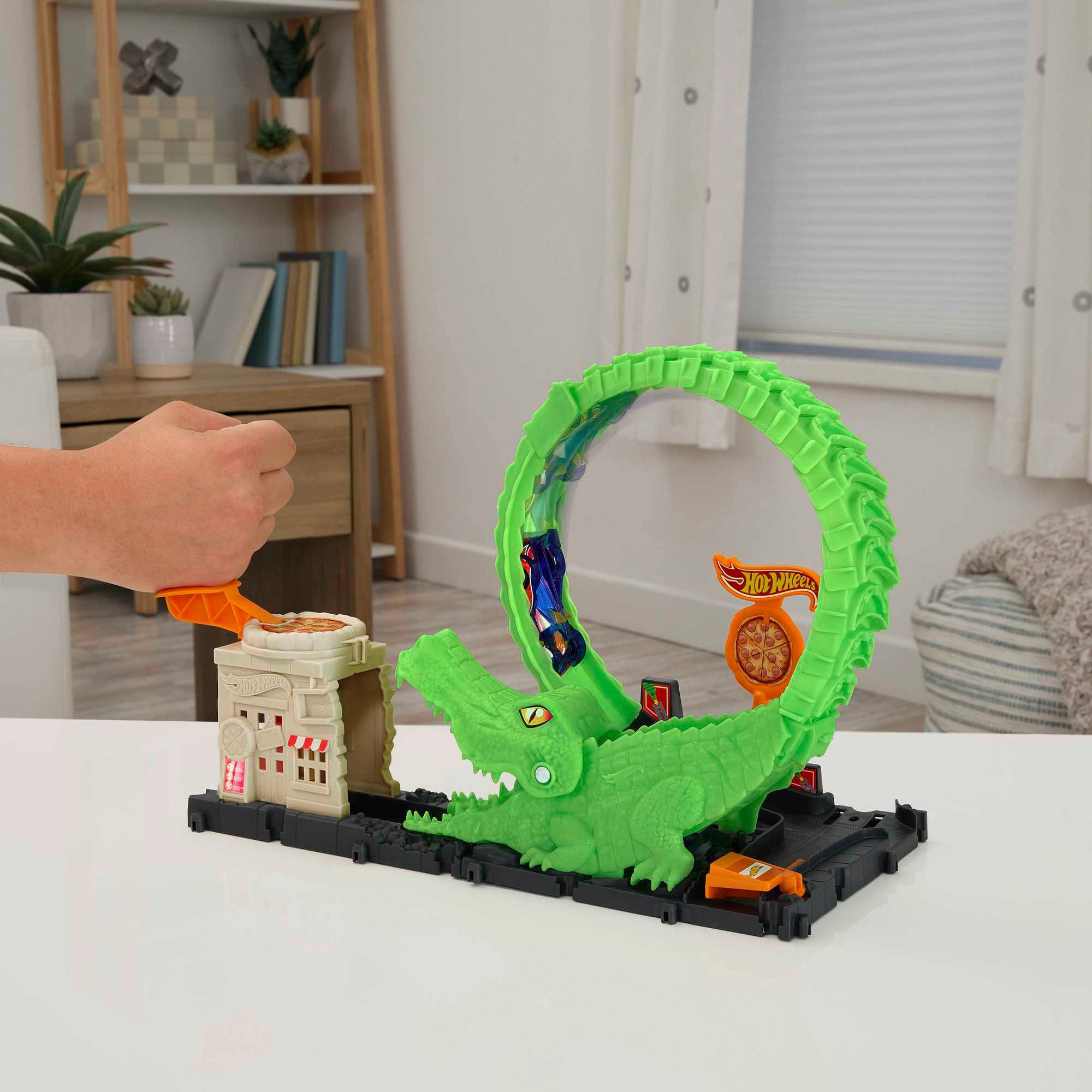 Hot Wheels Spiel-Gebäude »City Nemesis Gator Pizza Shop«
