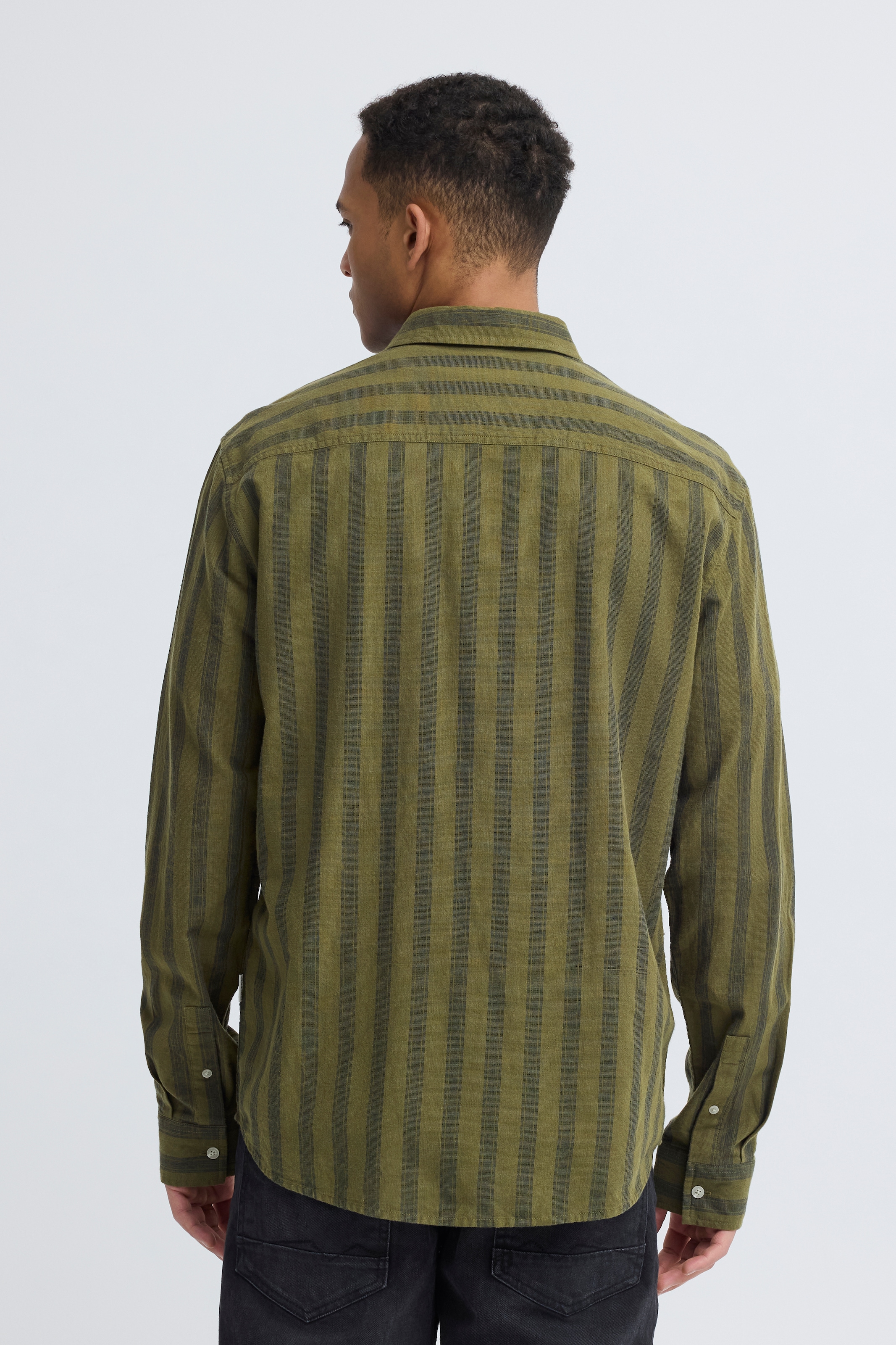 Blend Langarmhemd »BHDARIS SLUB STRIPE« aus Baumwolle, Regular Fit, mit Knopfleiste, pflegeleicht