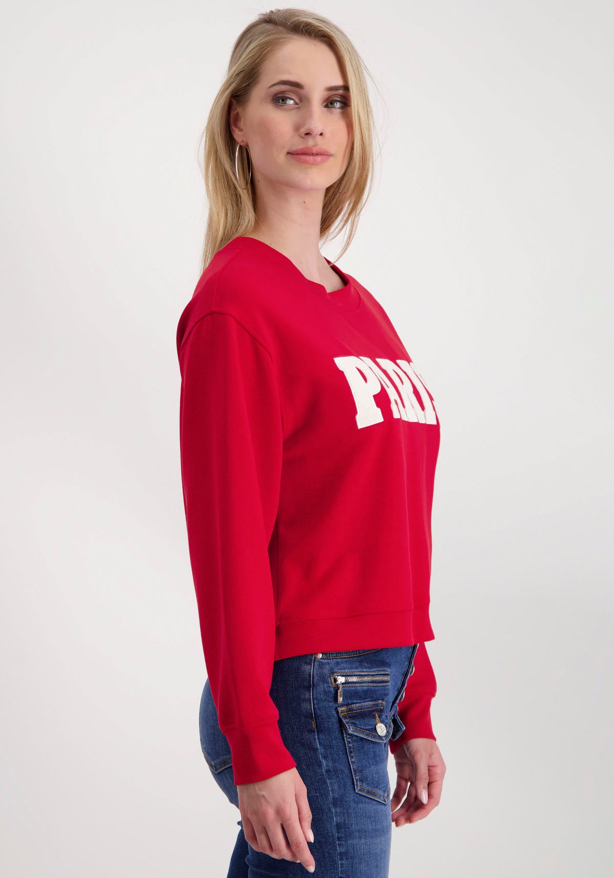 Monari Sweatshirt, mit kontrastfarbenen Schriftzug günstig online kaufen