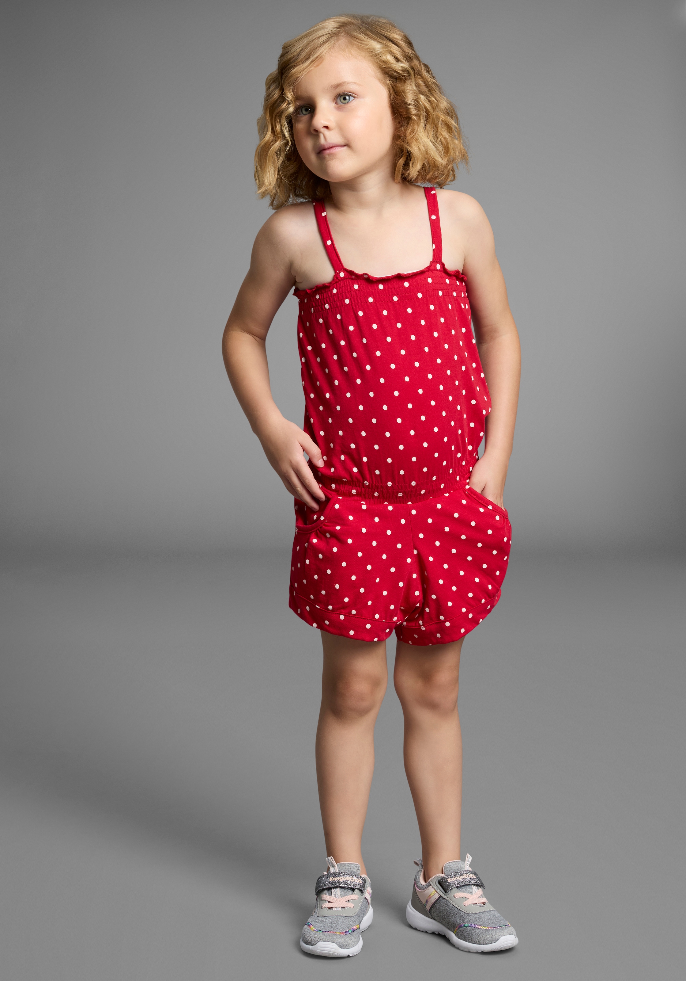 KIDSWORLD Kurzoverall »für kleine Mädchen«, niedlich gepunktet