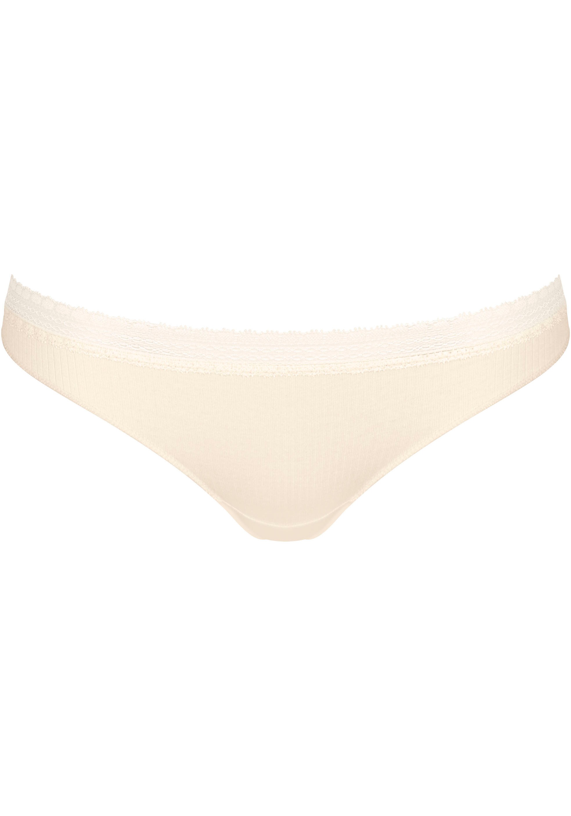 sloggi Slip »GO Ribbed R Brazil C2P«, (2er Pack), weiche Rippware mit Spitzenbesatz