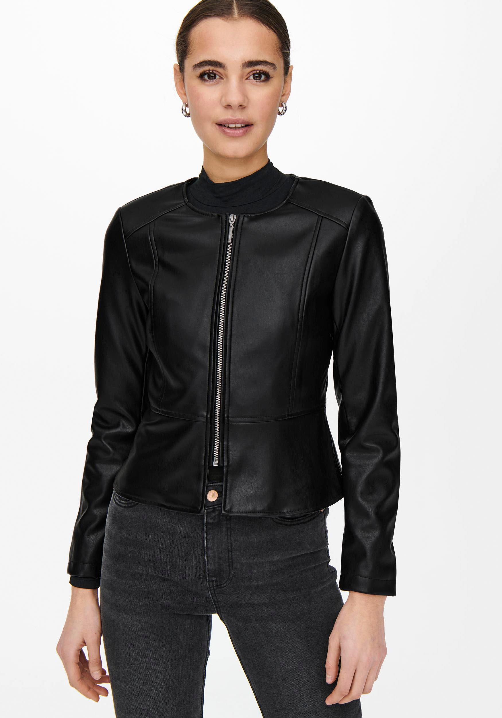 ONLY Lederimitatjacke "ONLSARAMY FAUX LEATHER JACKET CC OTW" in kurzer, lei günstig online kaufen