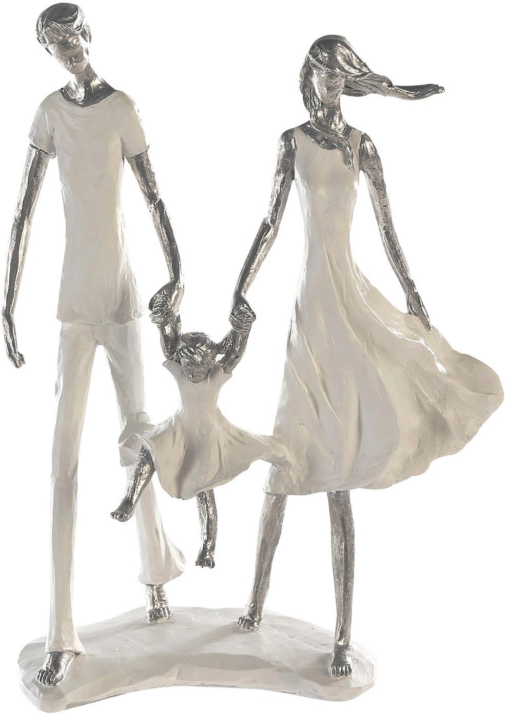 Casablanca by Gilde Dekofigur "Skulptur Familie Family weiß H. 12 cm" Mit Spruchkarte, weiß, Wohnzimmer