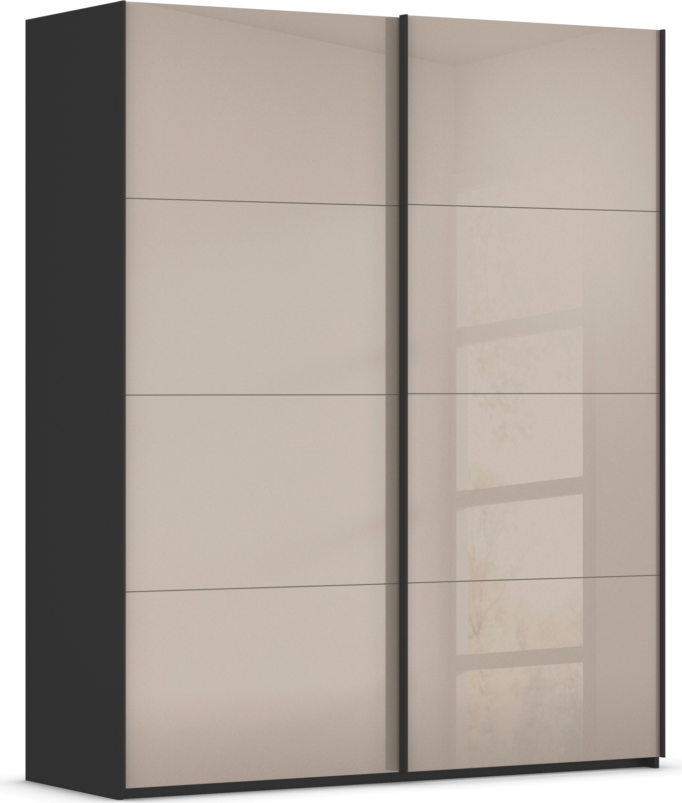 rauch Schwebetürenschrank "Kleiderschrank Schrank Garderobe Schlafzimmerschrank SCALE-FYRA" edle viergeteilte Türen mit Glas-Front viele Farben MADE IN GERMANY