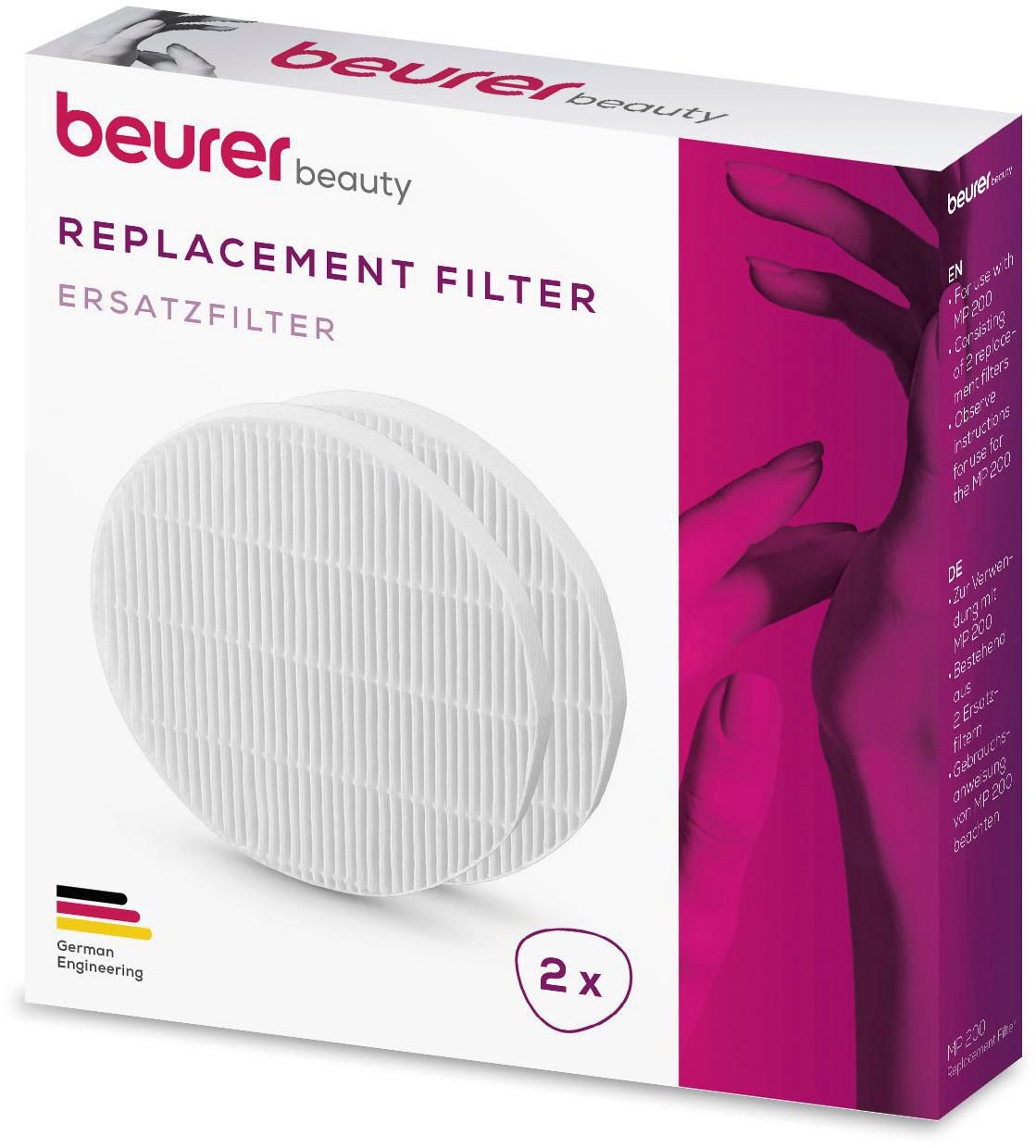 BEURER Ersatzfilter »MP 200/210 LUX, Set mit 2 Ersatzfiltern« 2 Stk. tlg. Für Nagelstaubsauger des Beurer Mani- und Pediküregeräts MP 200/210