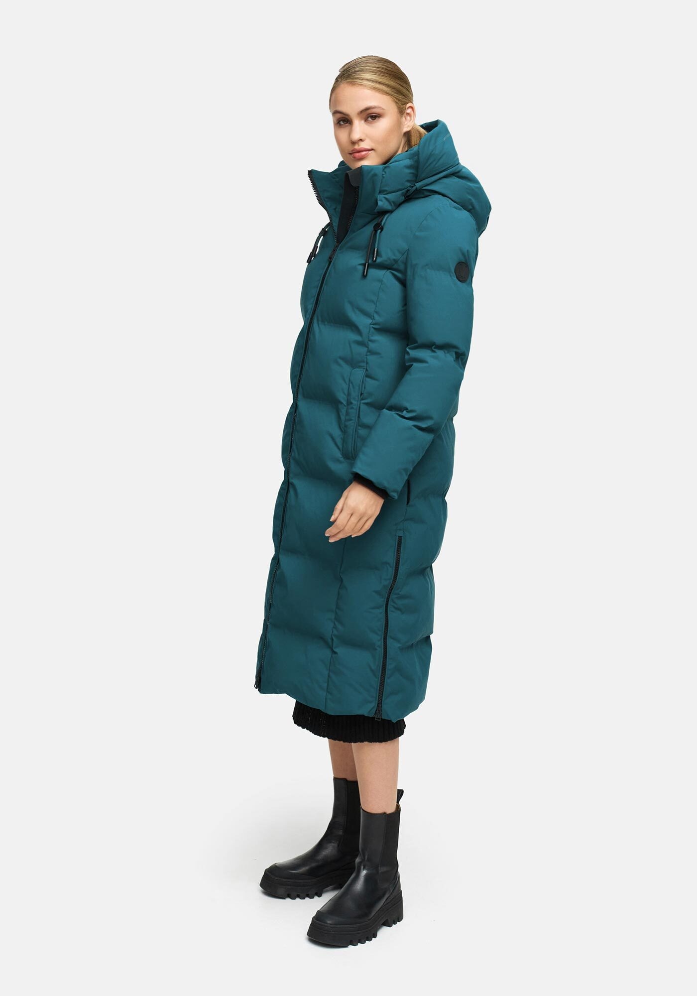 Marikoo Winterjacke »Tikoraa« mit extra langem Schnitt und hohem Kragen