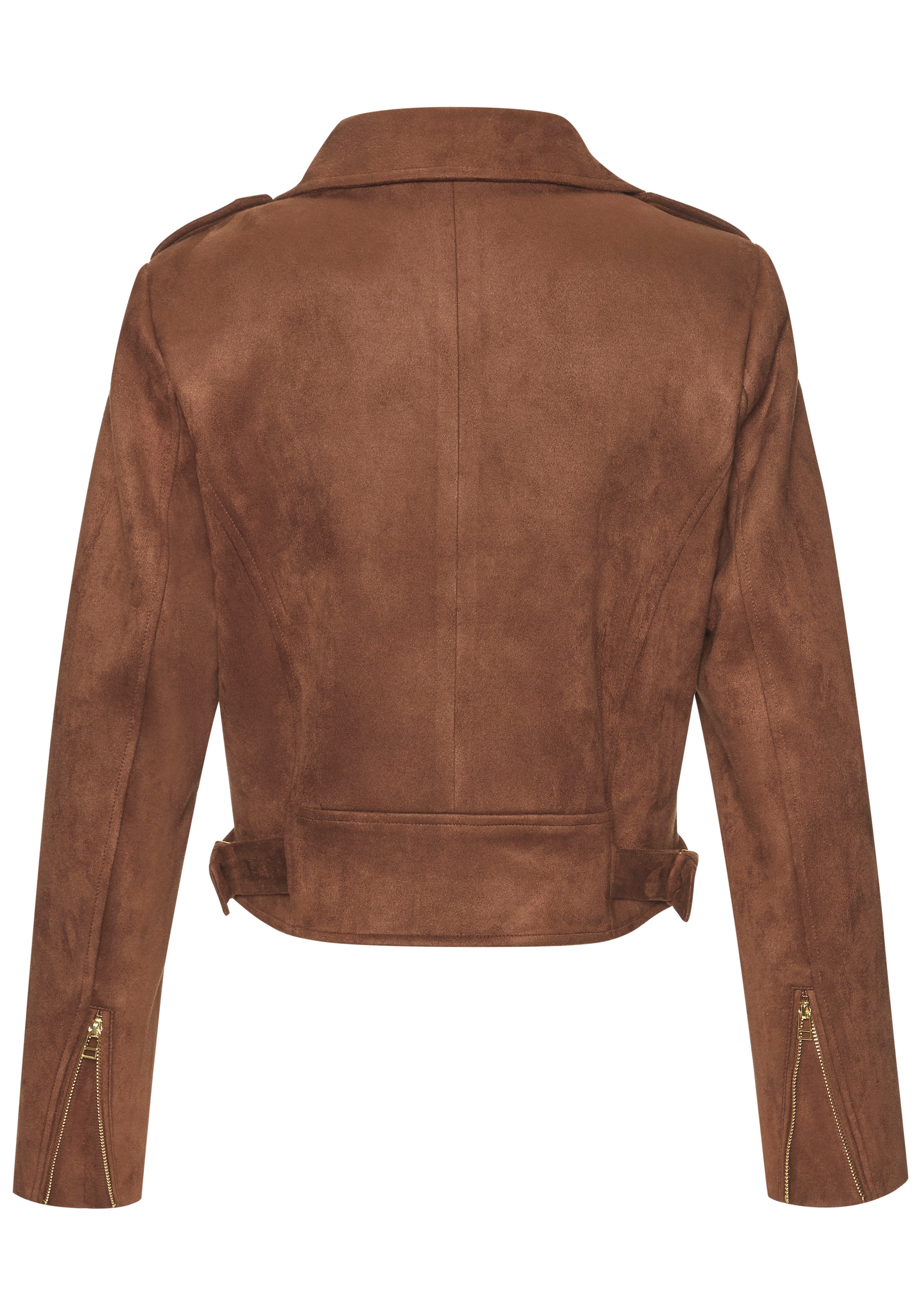 LASCANA Bikerjacke, in Veloursleder-Optik