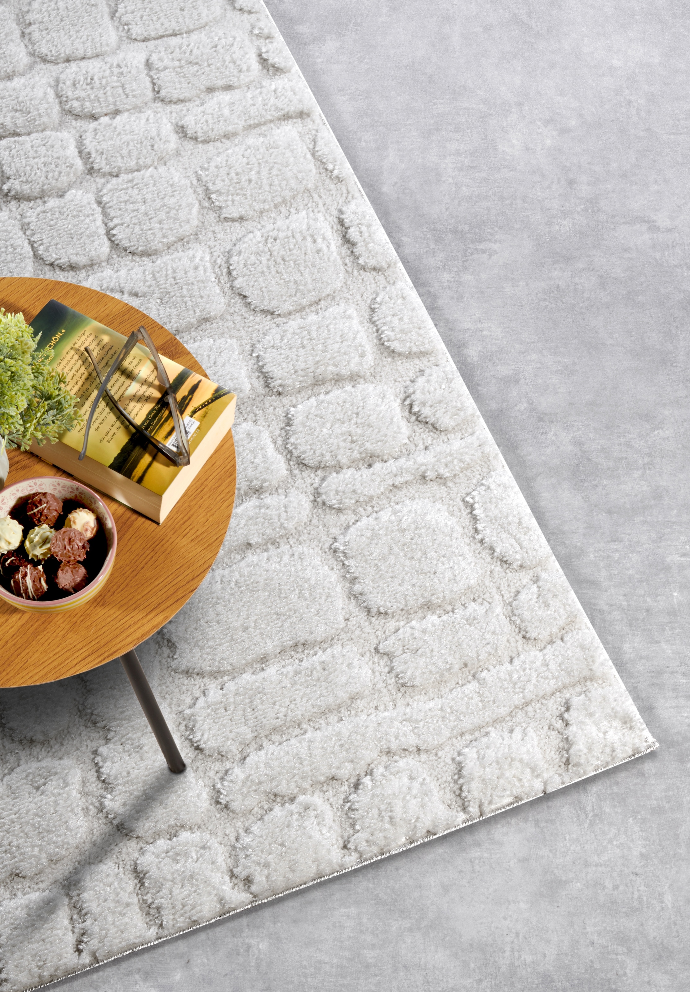 ELLE DECORATION Designteppich »Artistique«, rechteckig, 18 mm Höhe, Hochflor, Shaggy, Läufer, weich, Langflor, modern, Hoch Tief Effekt