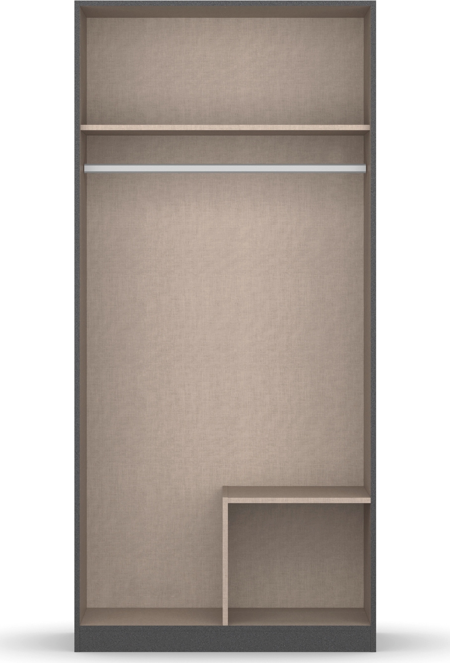 in Typ »StyleUp«, Griffstangen BAUR rauch Monochrome langen bestellen eleganten, Drehtürenschrank mit | Schrankfarbe
