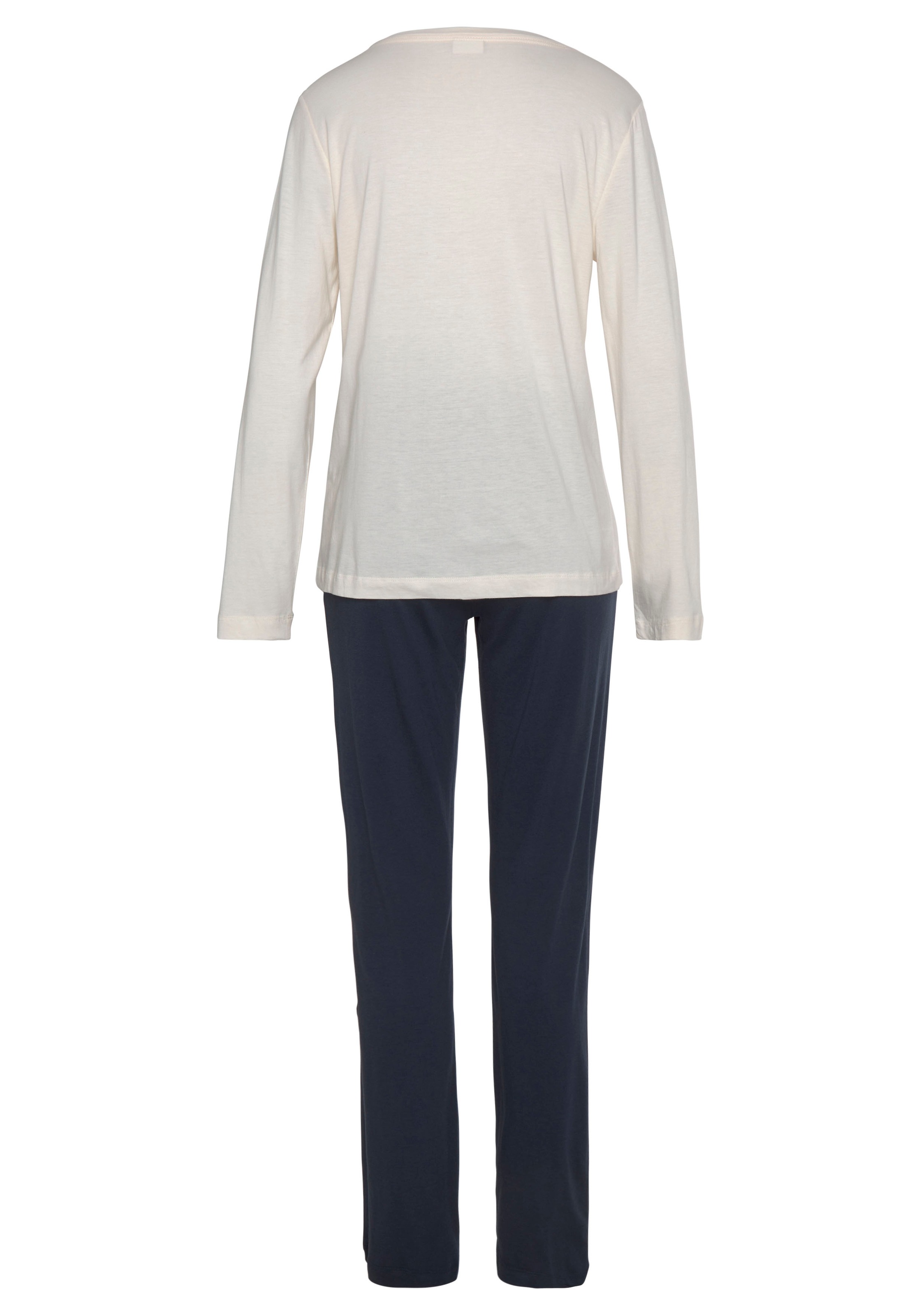 LASCANA Pyjama, 2 Stk. mit Flockdruck günstig online kaufen