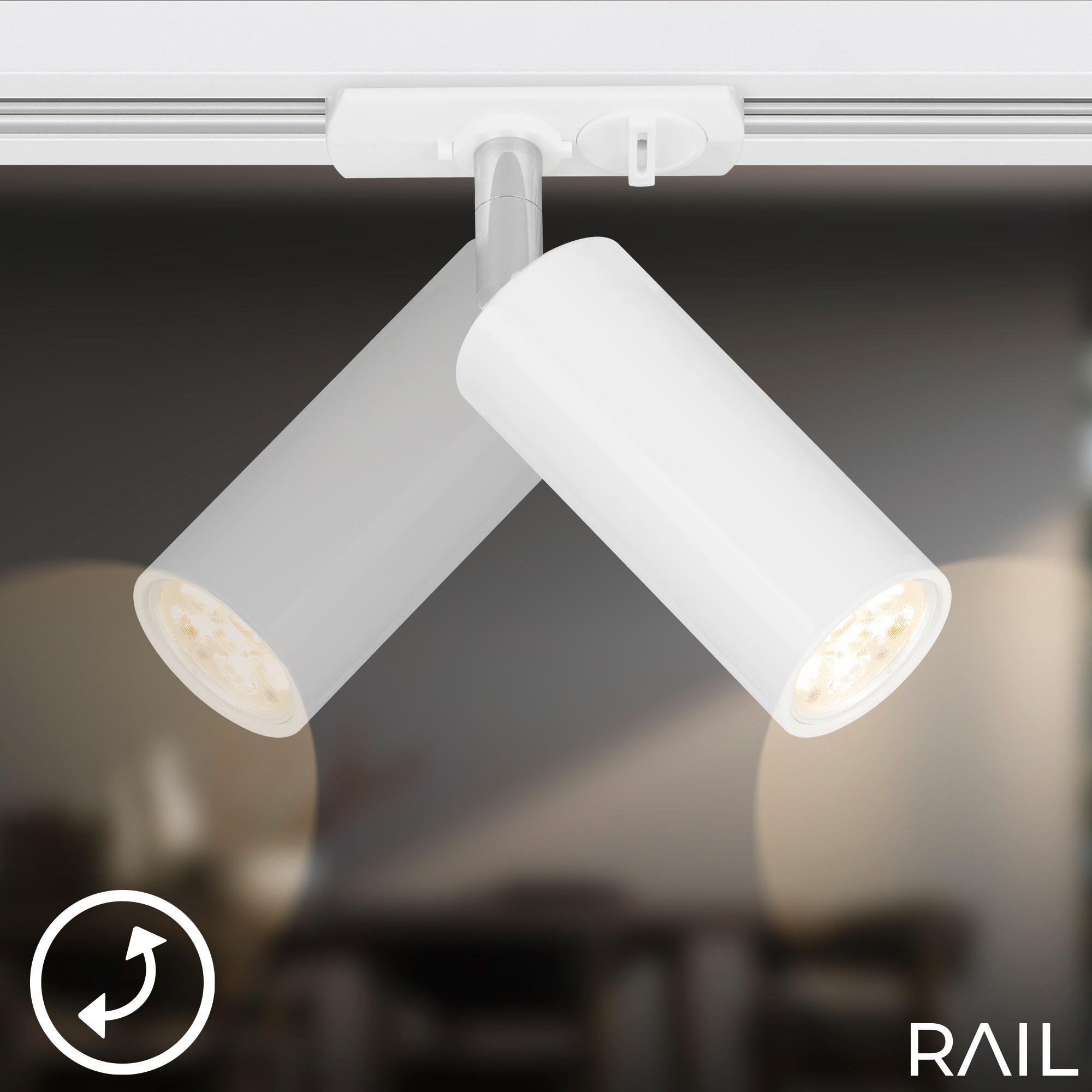 Briloner Leuchten Schienensystem-Sets »RAIL« LED-Board 7 Stk. Schienensystem Rail 1,5 m Weiß 4,5W Decke Wohnzimmer Büro Küche Flur